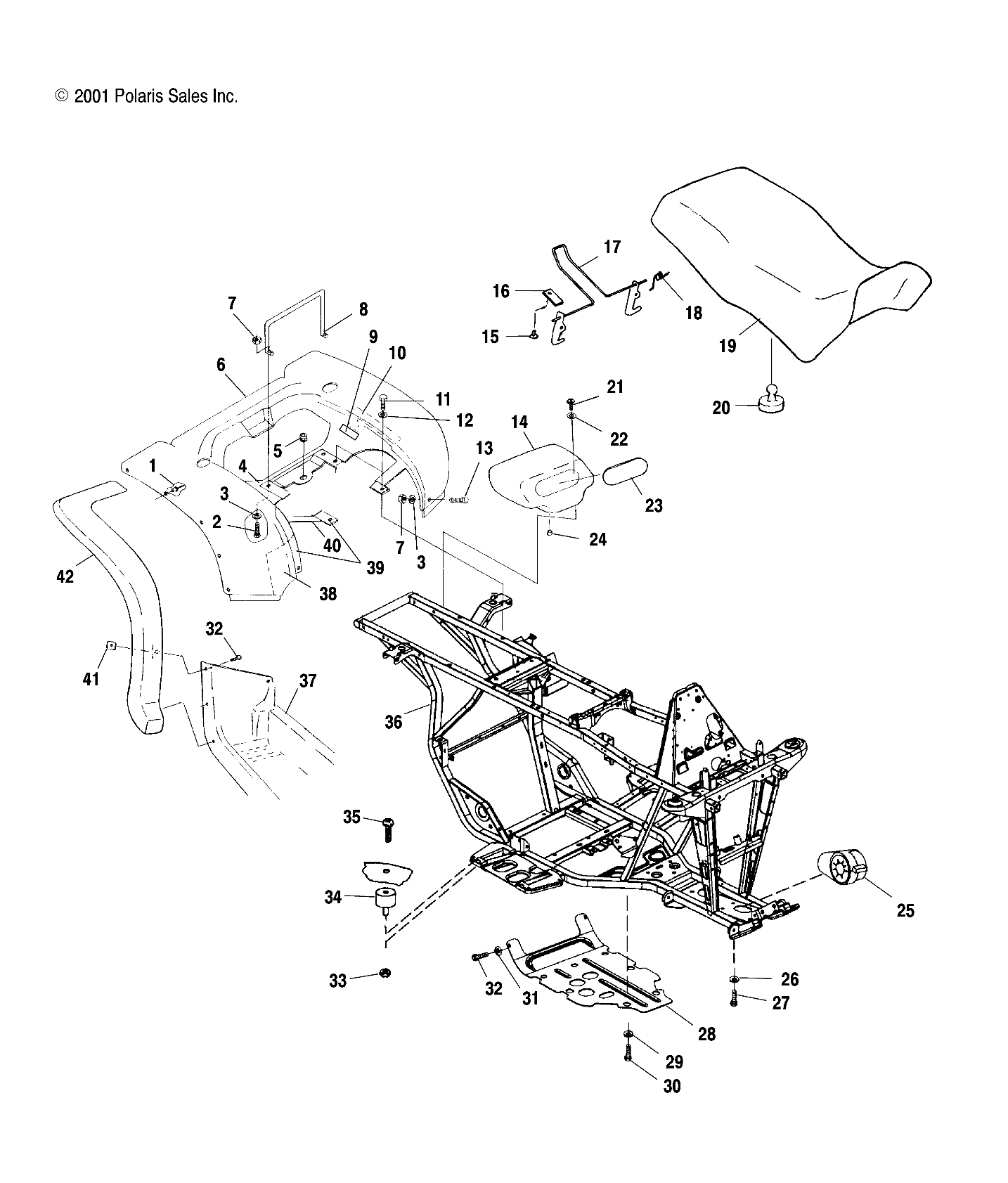 REAR CAB and SEAT - A02CD50AA/AB/FB(4970197019A03)