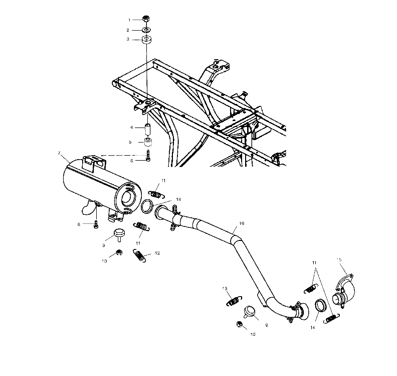 EXHAUST SYSTEM - A02CD50AA/AB/FB (4970197019A11)