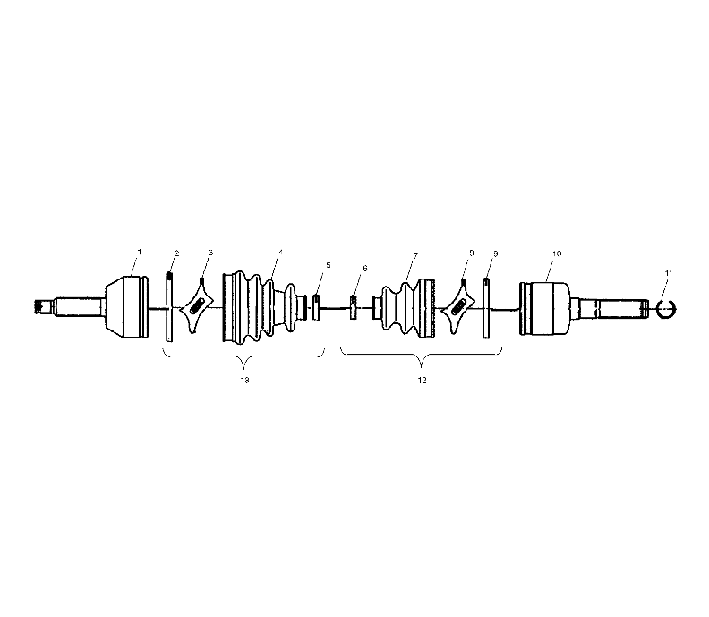 DRIVE SHAFT - A02CD50AB/FB (4970197019B04)