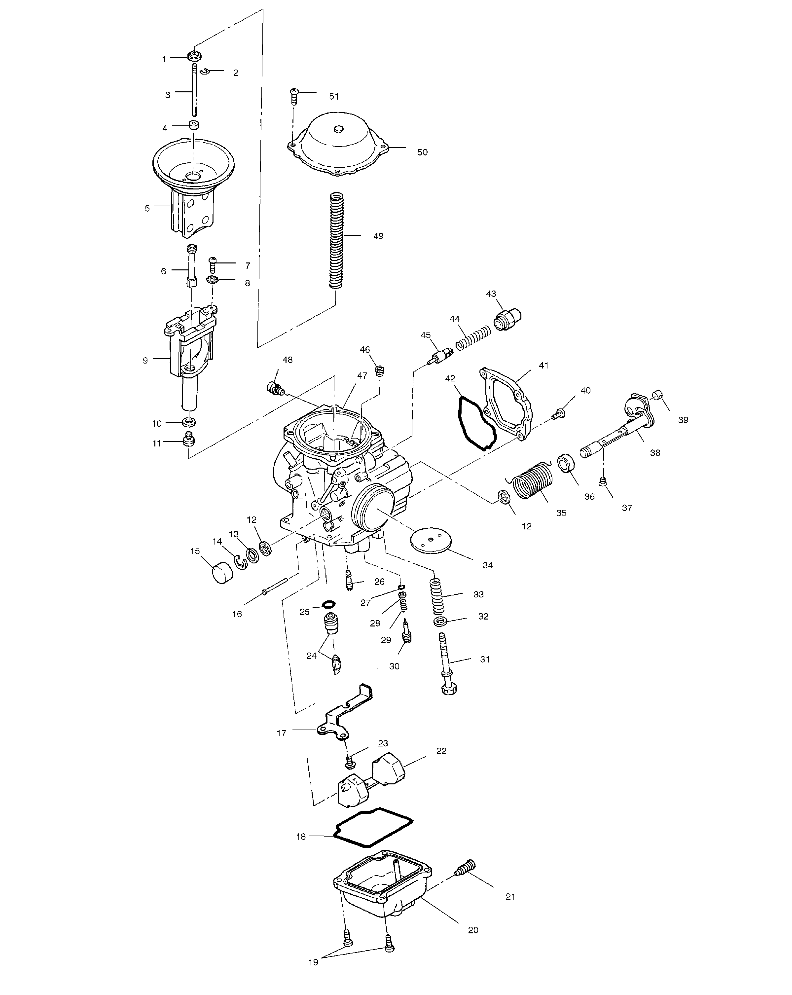 CARBURETOR - A02CD50AA/AB/FB (4970197019D09)