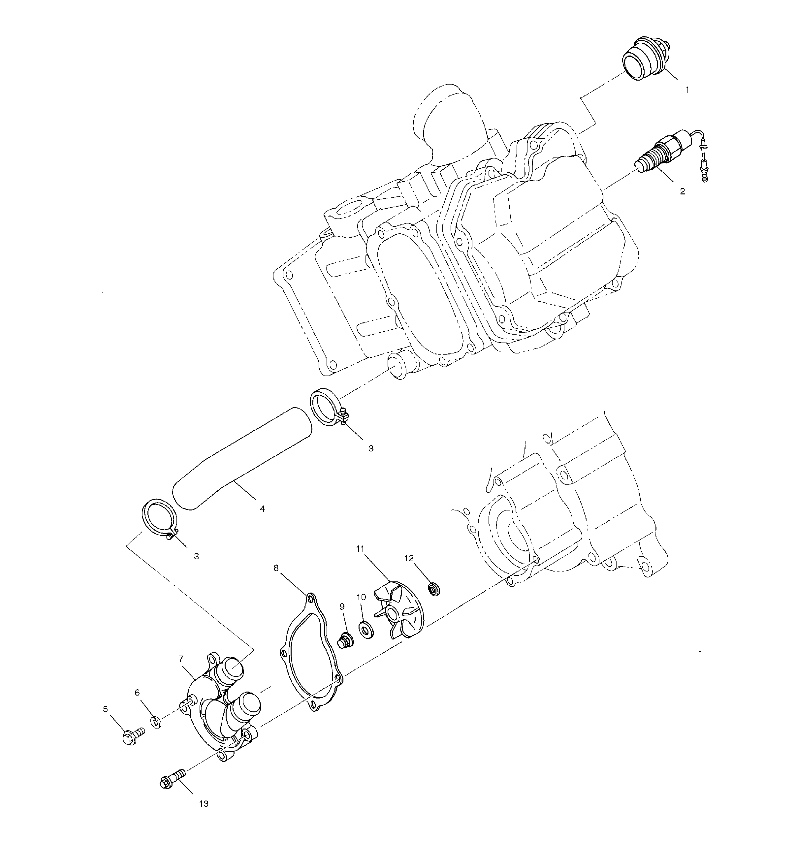 WATER PUMP - A02CD50AA/AB/FB (4970197019D14)