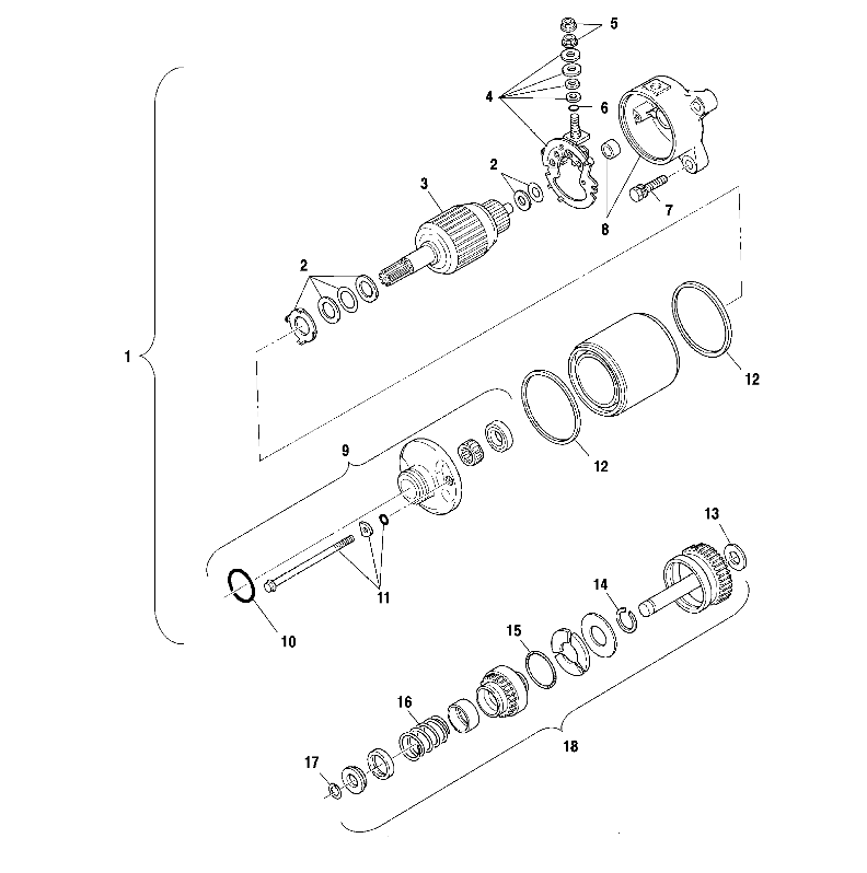 STARTING MOTOR - A02CD50AA/AB/FB (4970197019E04)