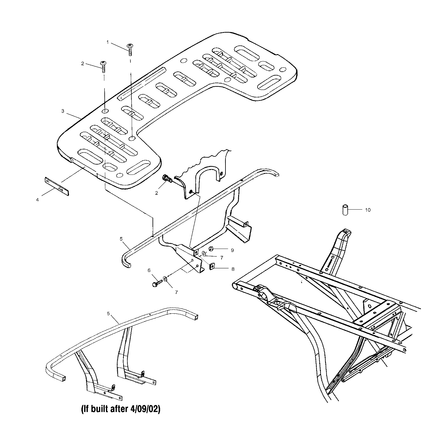 REAR RACK MOUNTING - A02CG38CA (4970247024A05)