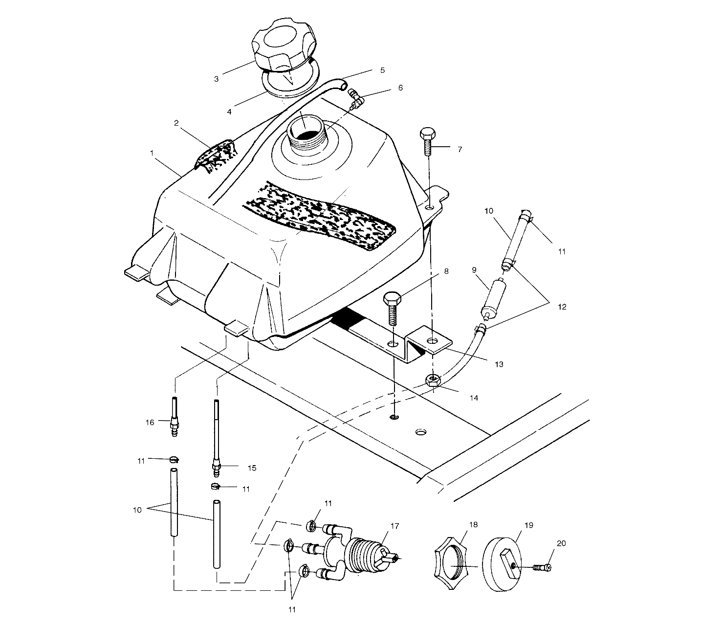 FUEL TANK - A02CG38CA (4970247024A12)