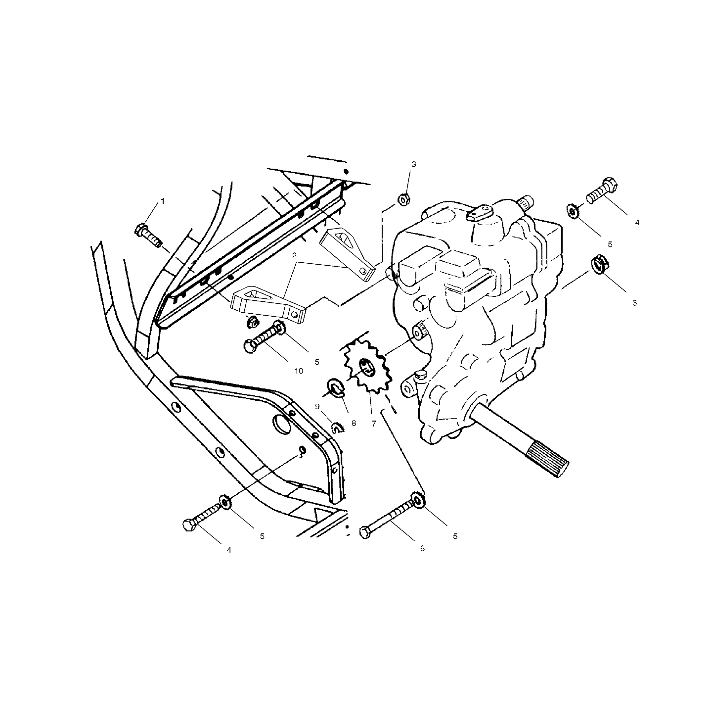 GEARCASE MOUNTING - A02CG38CA (4970247024C09)