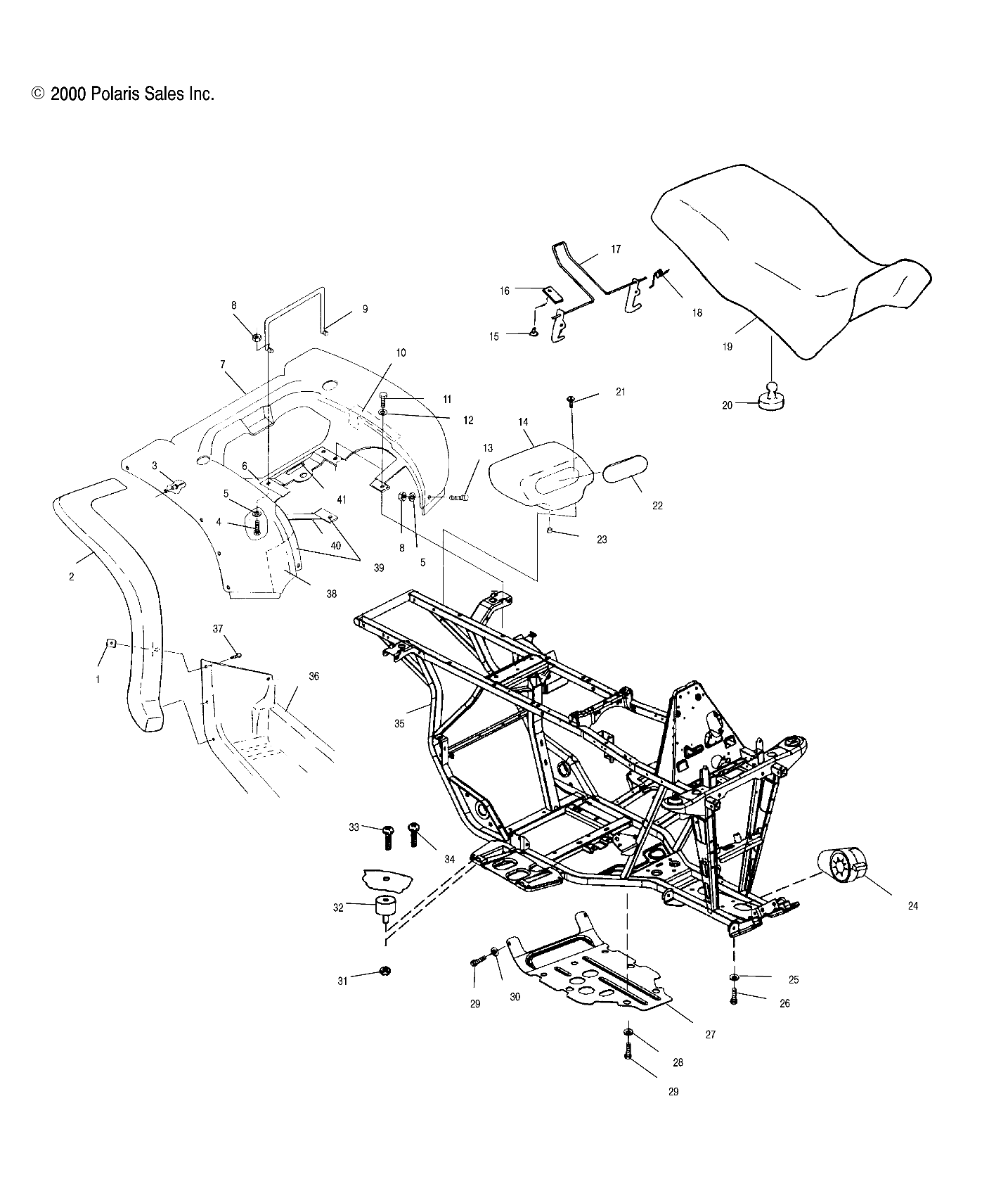 REAR CAB and SEAT - A02CK32AA (4970287028A03)