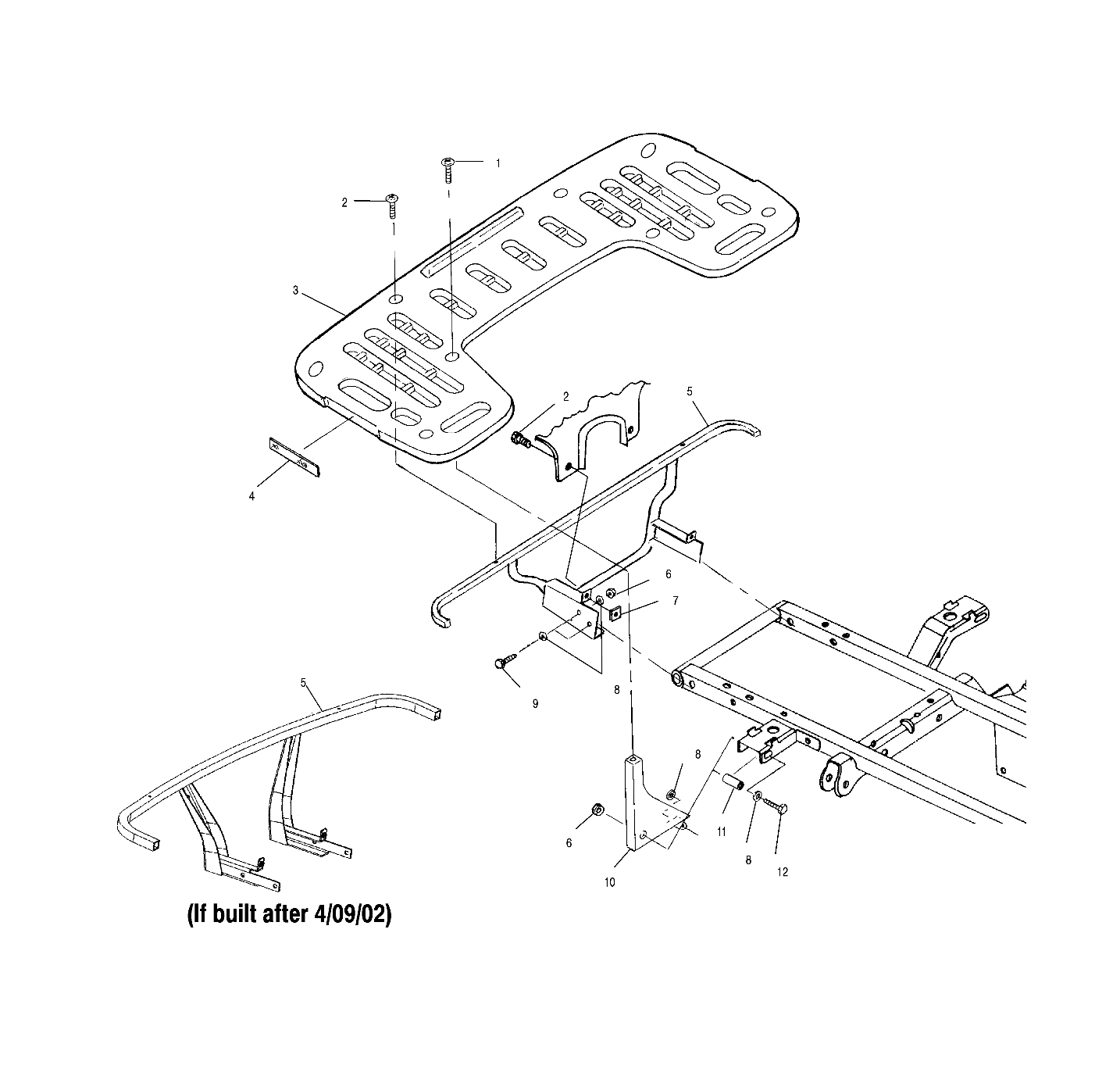 REAR RACK MOUNTING - A02CK32AA (4970287028A06)