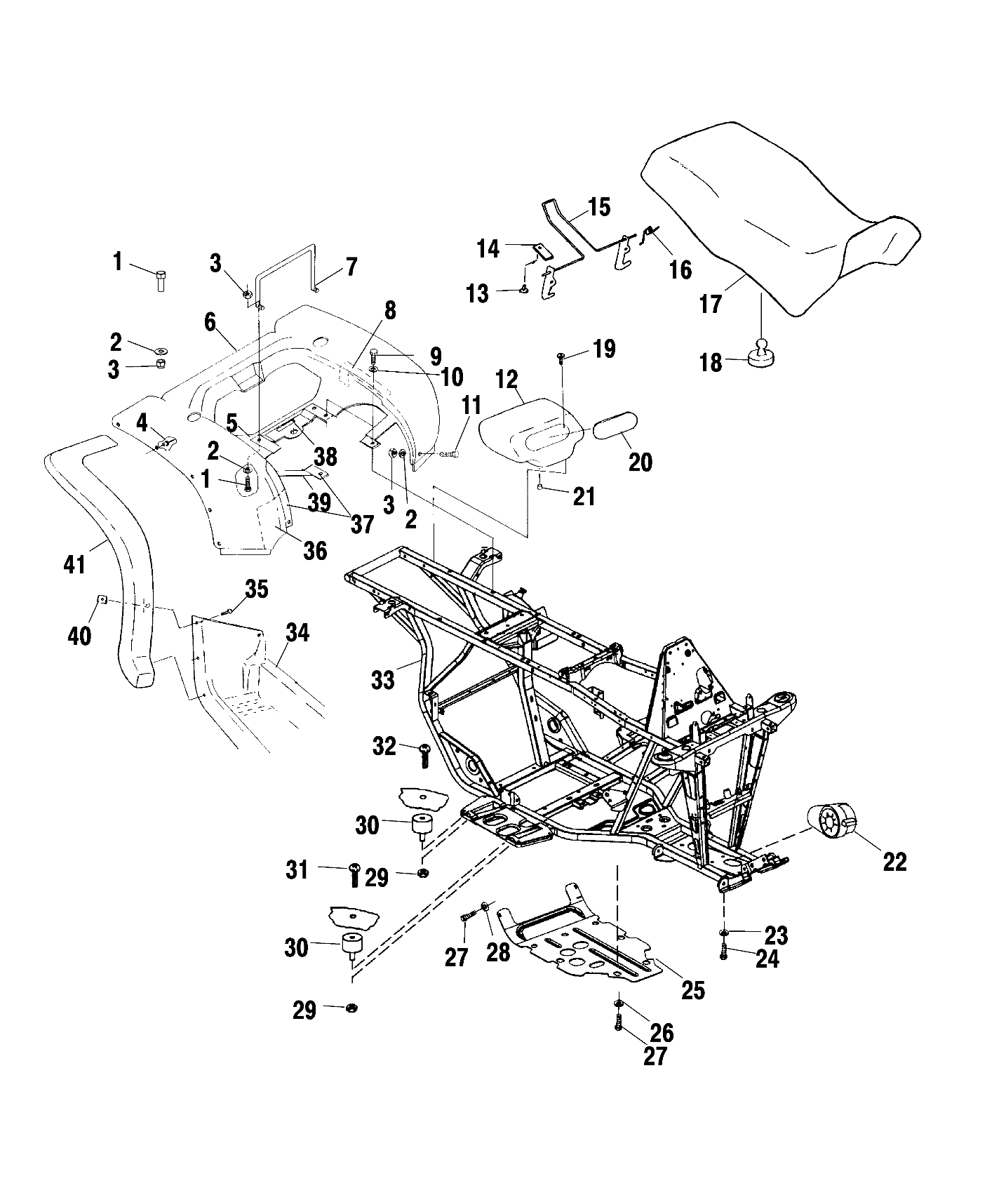 REAR CAB and SEAT - A02CK42AA/AB (4970327032A03)