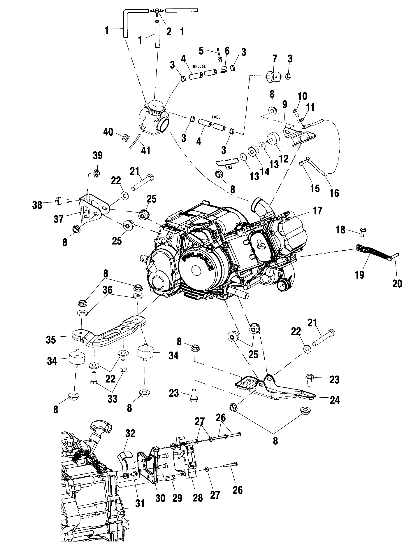 ENGINE MOUNTING - A02CK42AA/AB (4970327032A11)