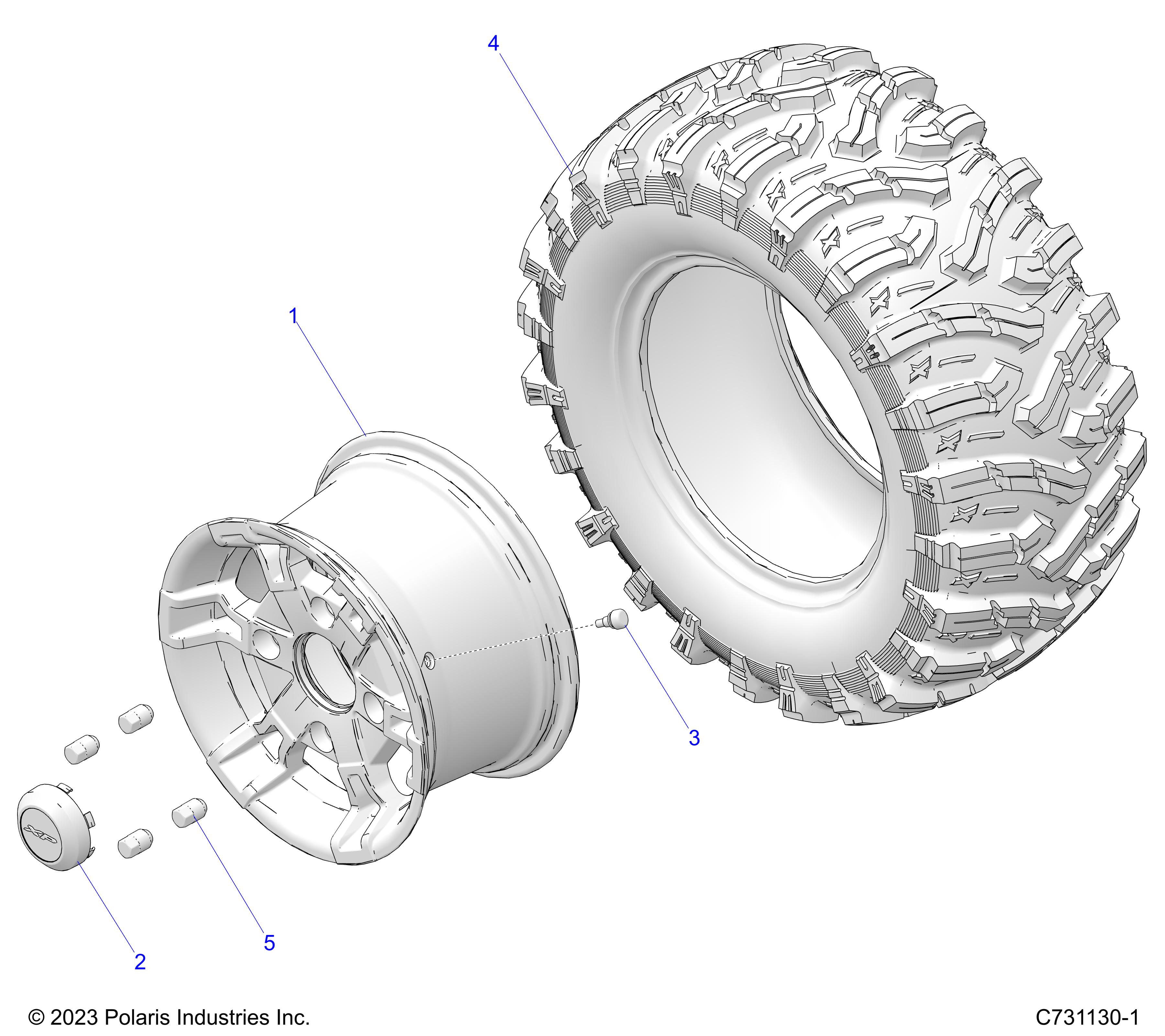 WHEELS, REAR - R24RRE99FJ/RRS99CJ/FJ/C9/F9/CK/RRP99CJ (C731130-1)