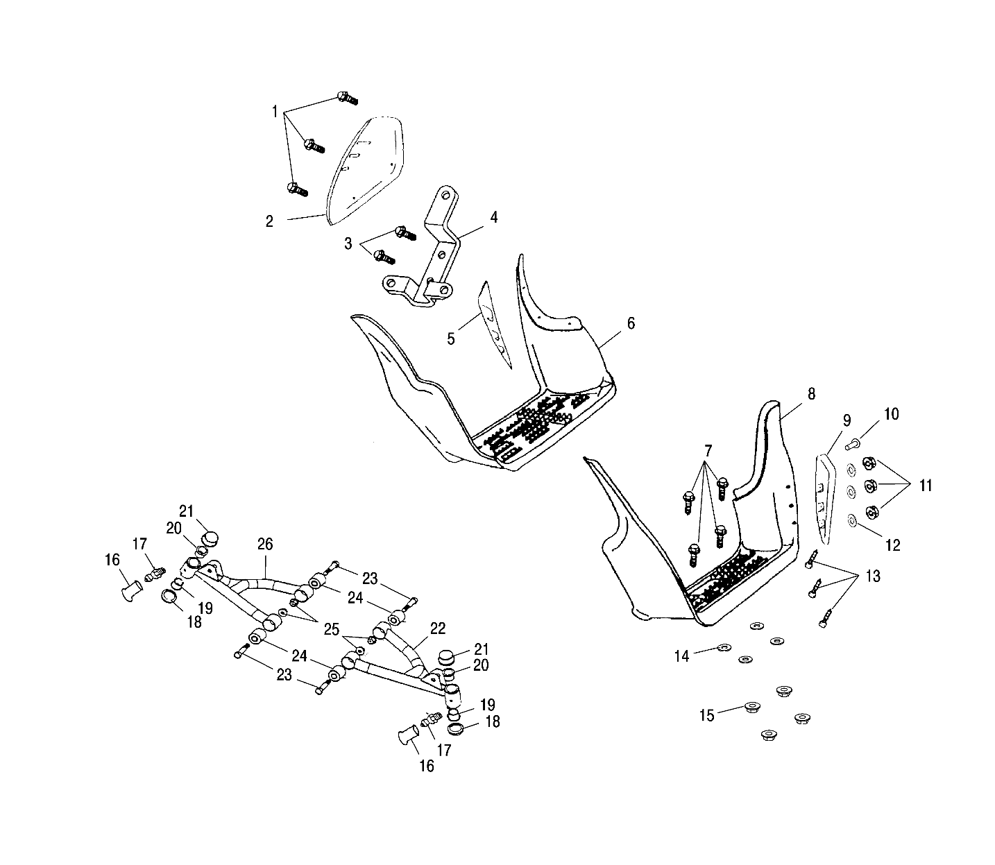 SWING ARM/FOOTREST - A02EA05CA (4970817081B03)