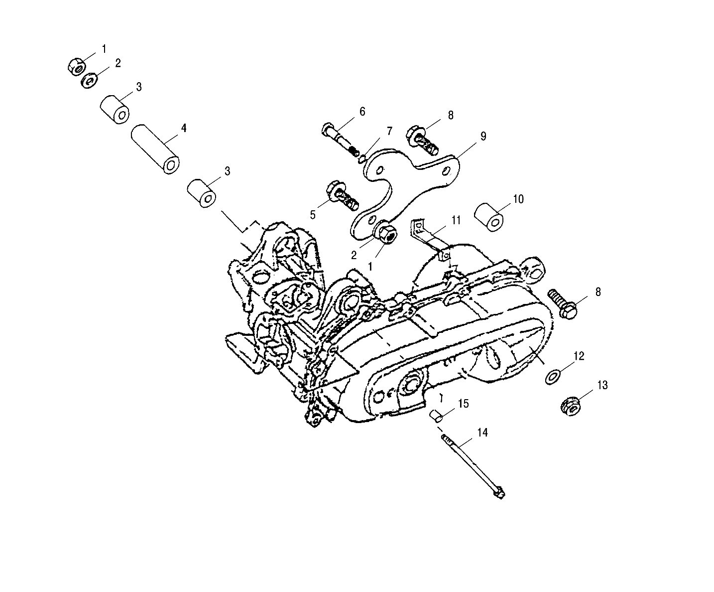 ENGINE BRACKET - A02EA09CA/CB/CC (4970887088A14)