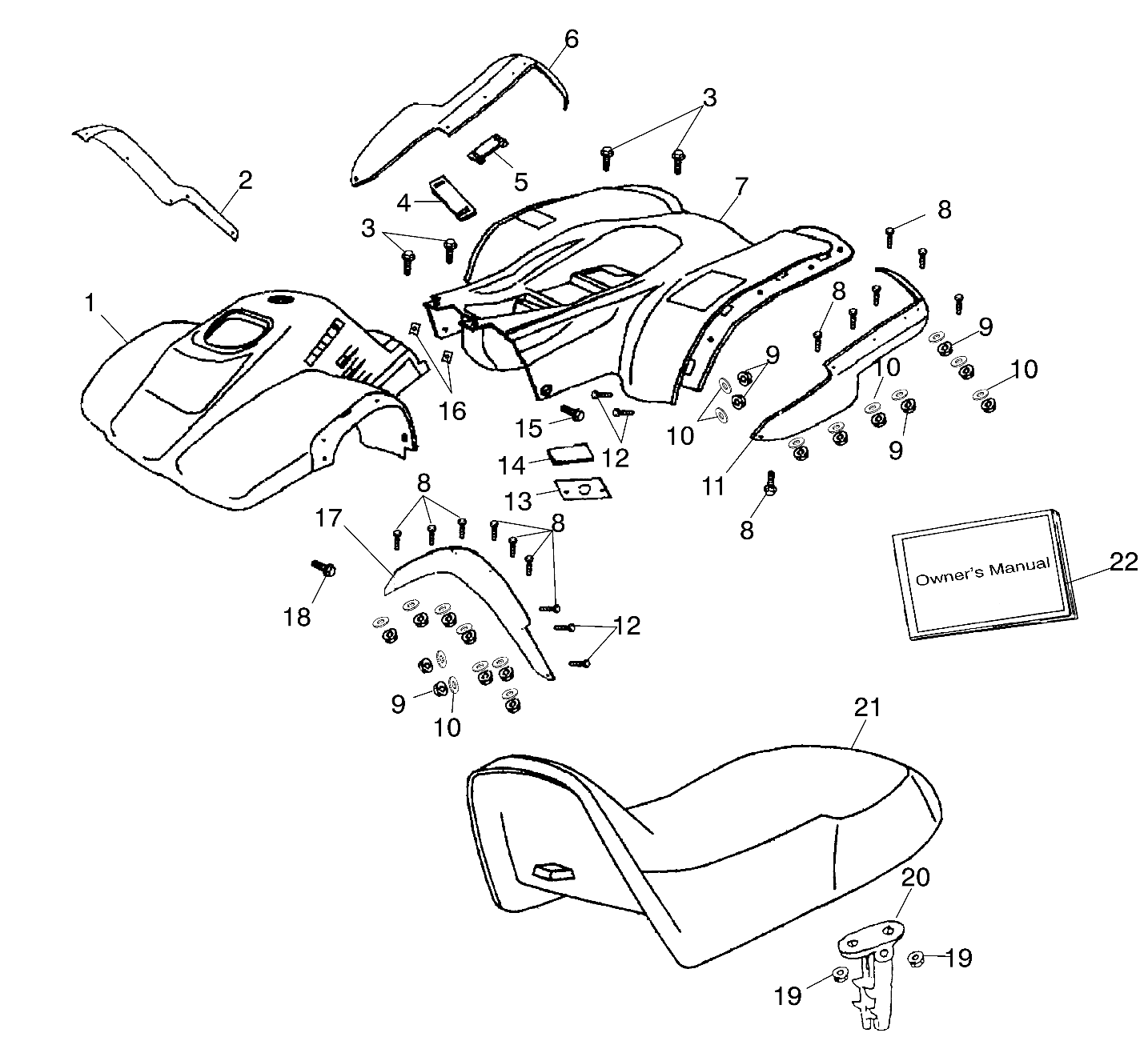 CAB/SEAT - A02FA09CA/CB/CC (4970887088B04)