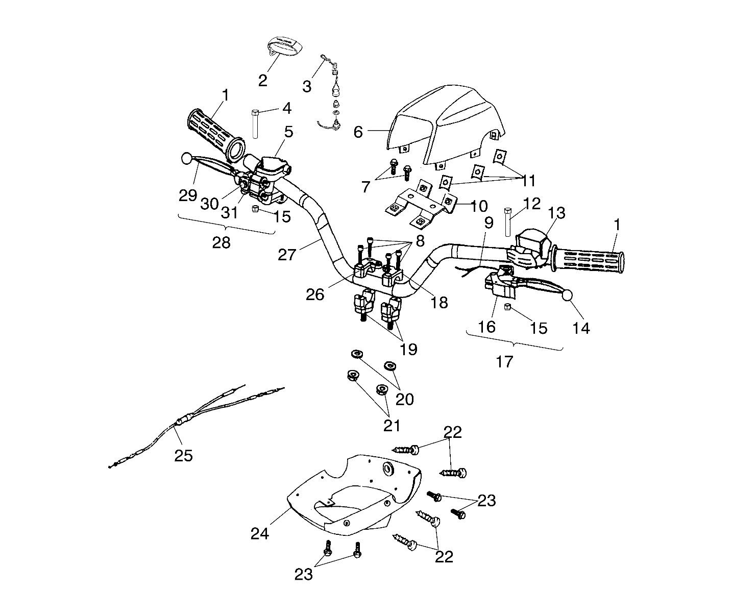 HANDLEBAR - A01FA09CA (4970887088B11)