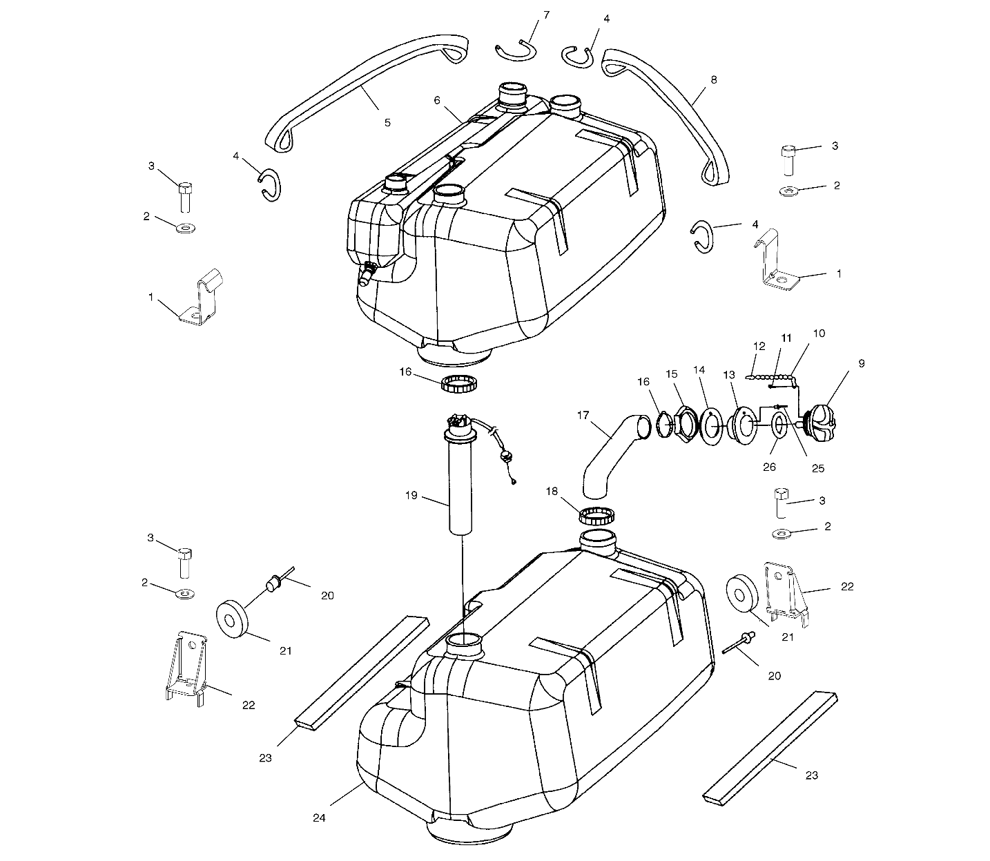 FUEL TANK - W025197D/W025197I (4971297129A09)