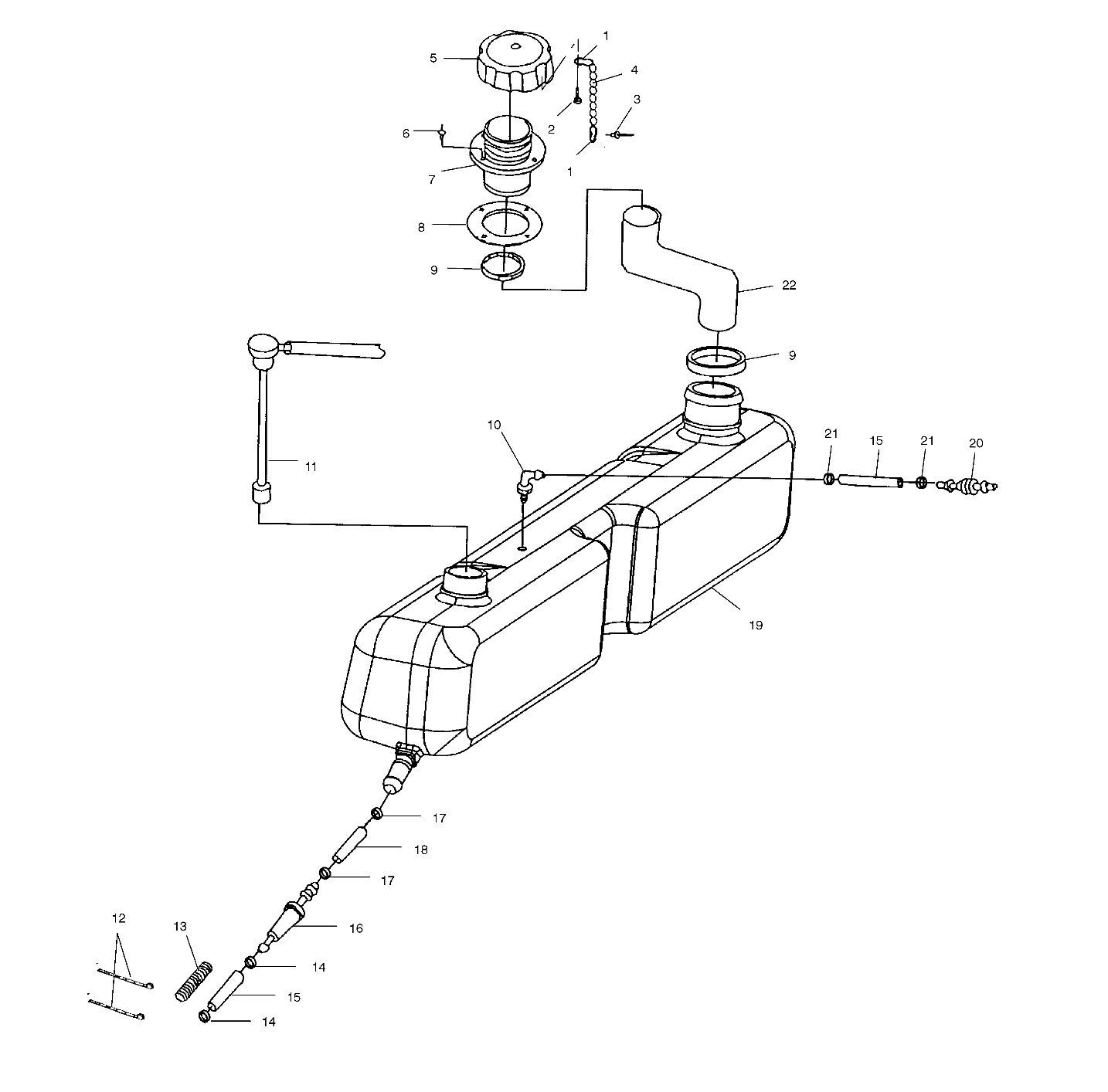 OIL TANK - W025197D/W025197I (4971297129A12)