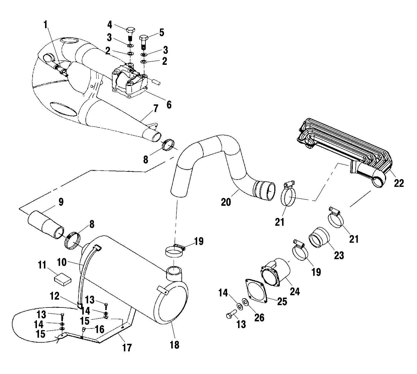 EXHAUST SYSTEM - W025197D/W025197I (4971297129B05)