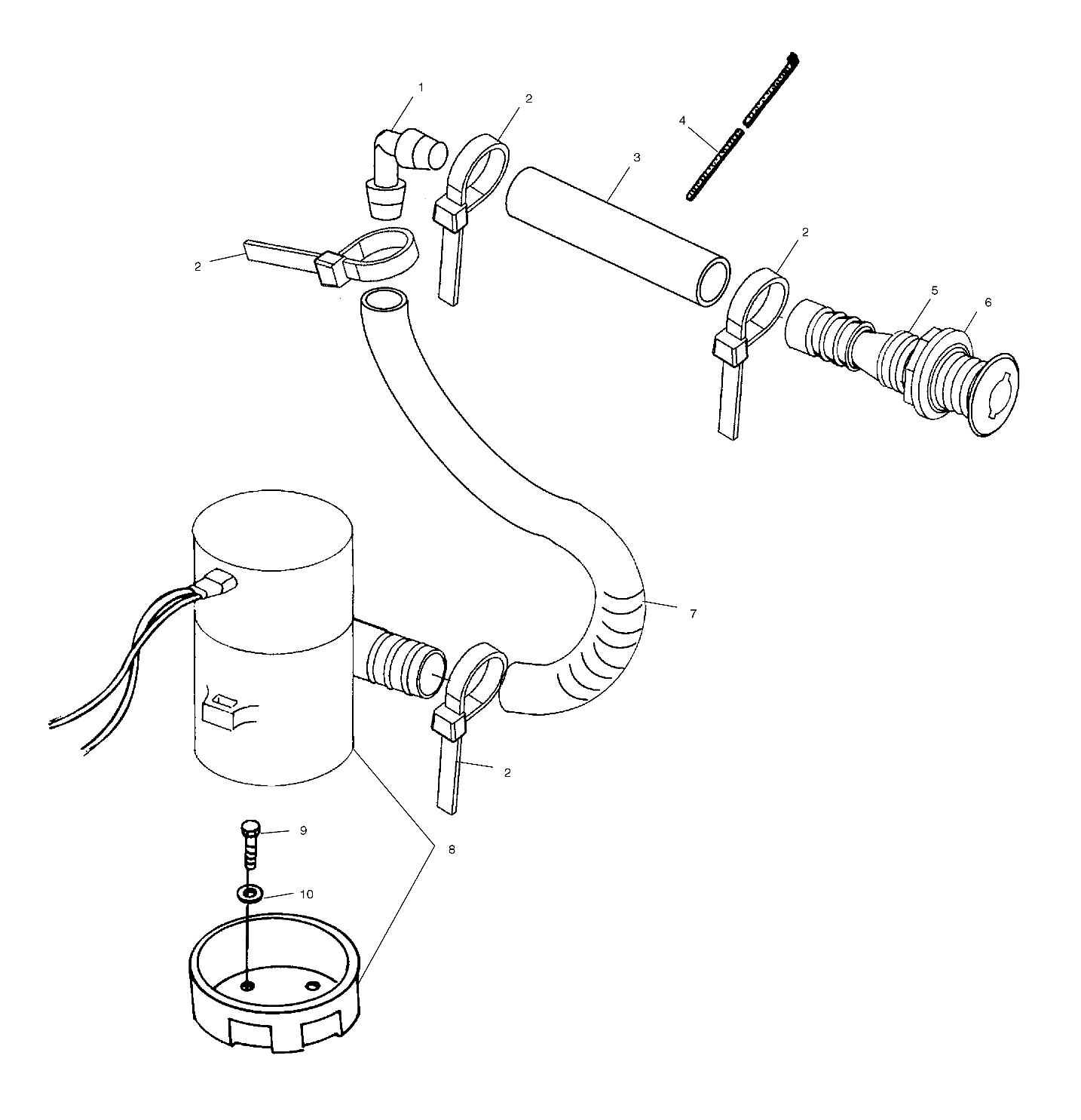 BILGE PUMP - W025197D/W025197I (4971297129B10)