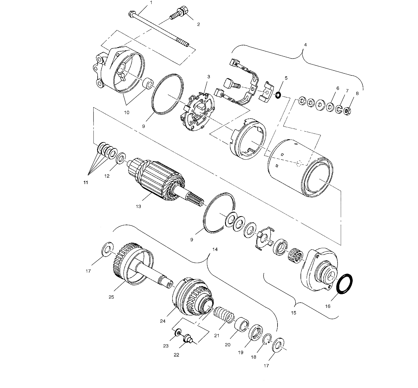 STARTING MOTOR - W025101C/W025101D/W025101I (4971387138C09)