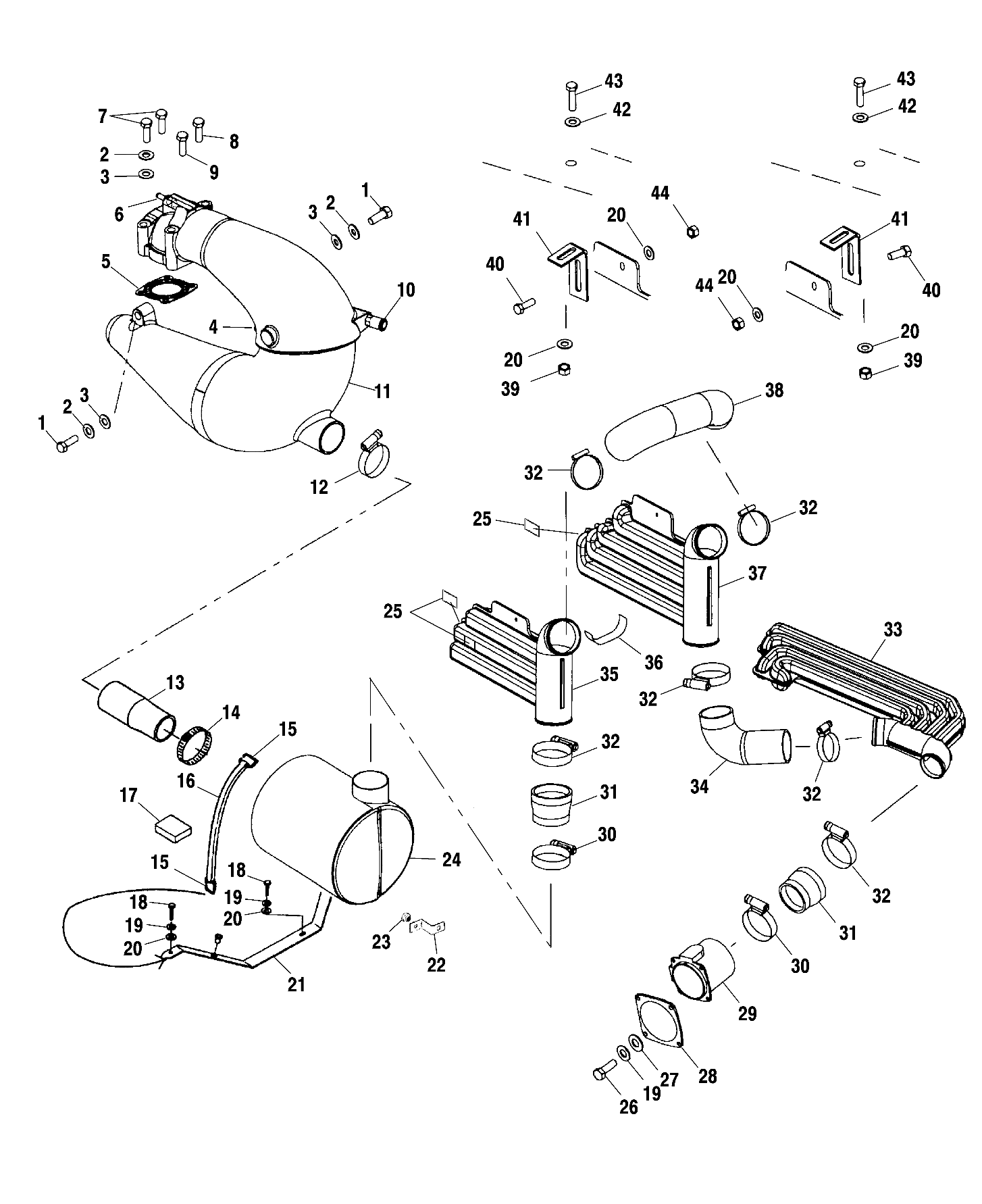 EXHAUST SYSTEM - W025199D/W025199I (4971327132B05)