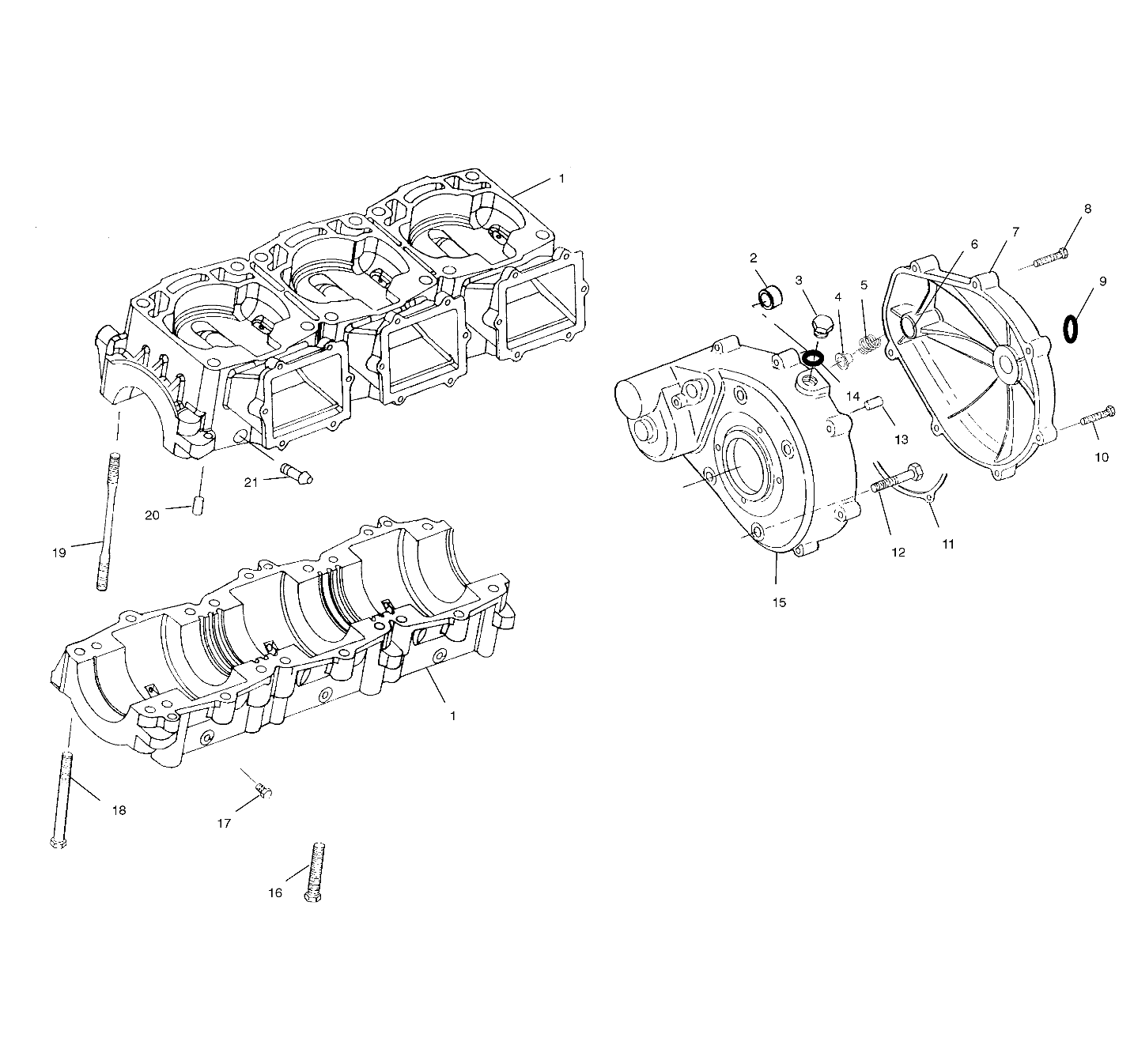 CRANKCASE - W025199D/W025199I (4971327132C05)