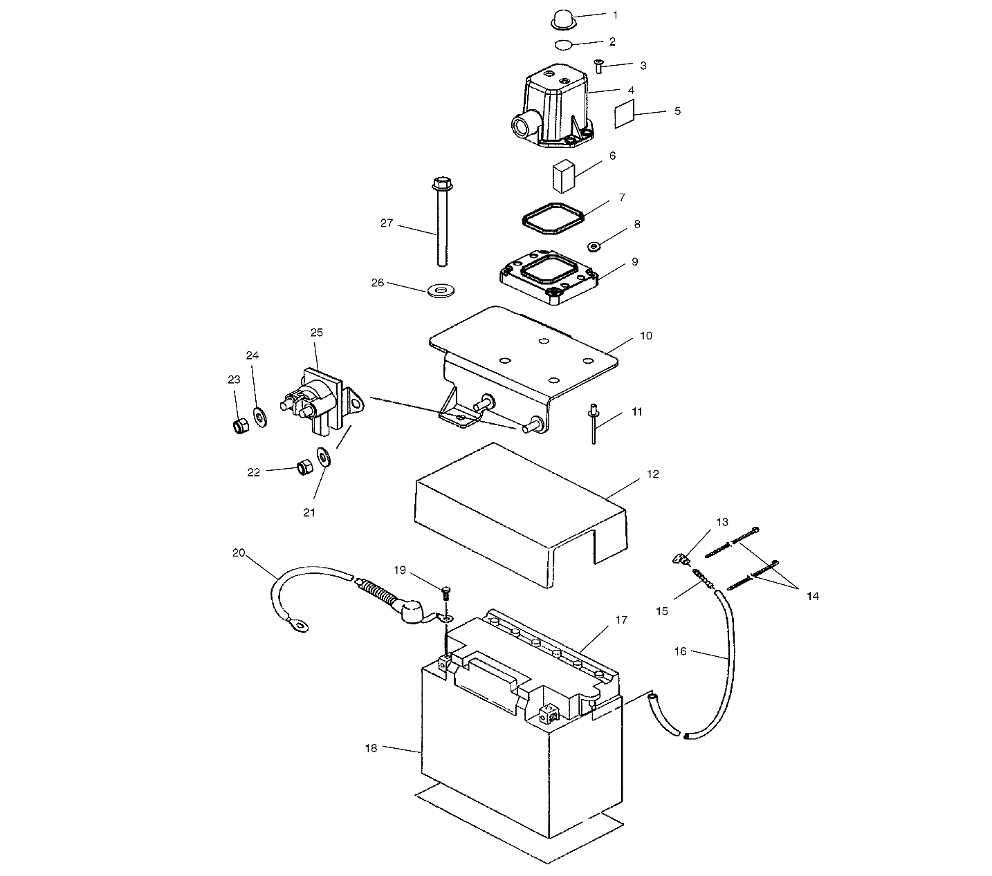 BATTERY BOX - W025198C/D/I (4971357135B13)