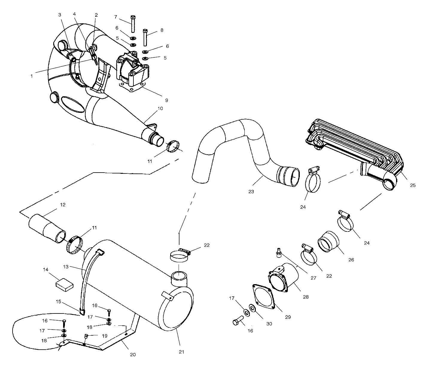 EXHAUST SYSTEM - W025101C/W025101D/W025101I (4971387138B05)