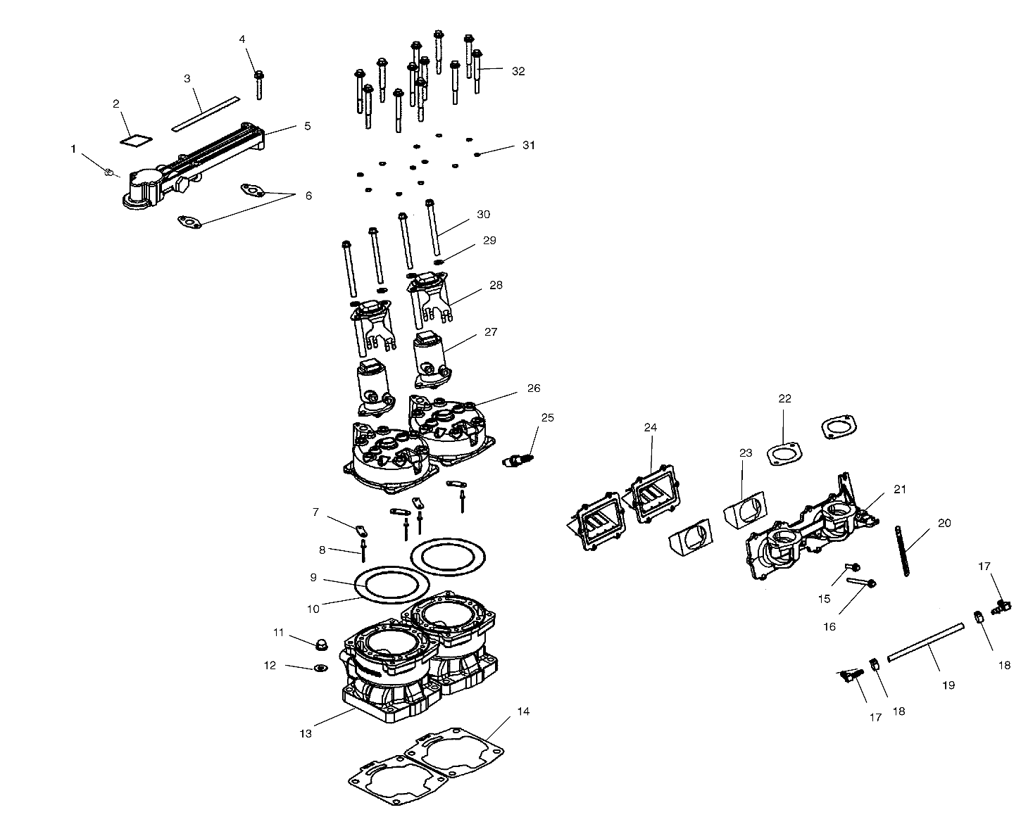 CYLINDER and MANIFOLD - W025101C/W025101D/W025101I (4971387138C04)