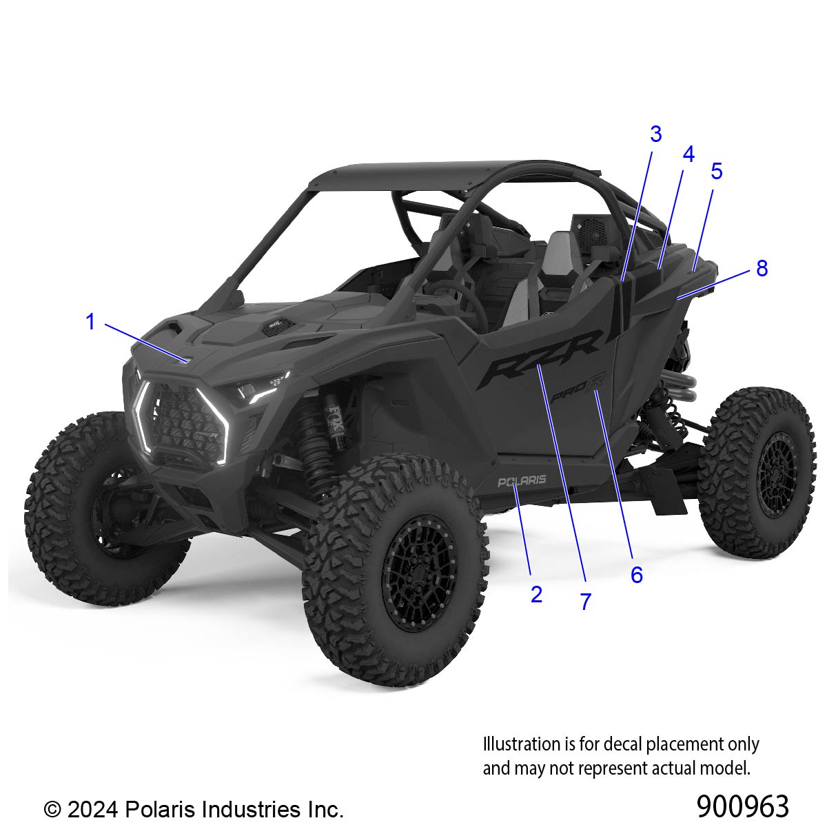 BODY, DECALS GRAPHICS - Z25RPD2KAK/BK (900963)