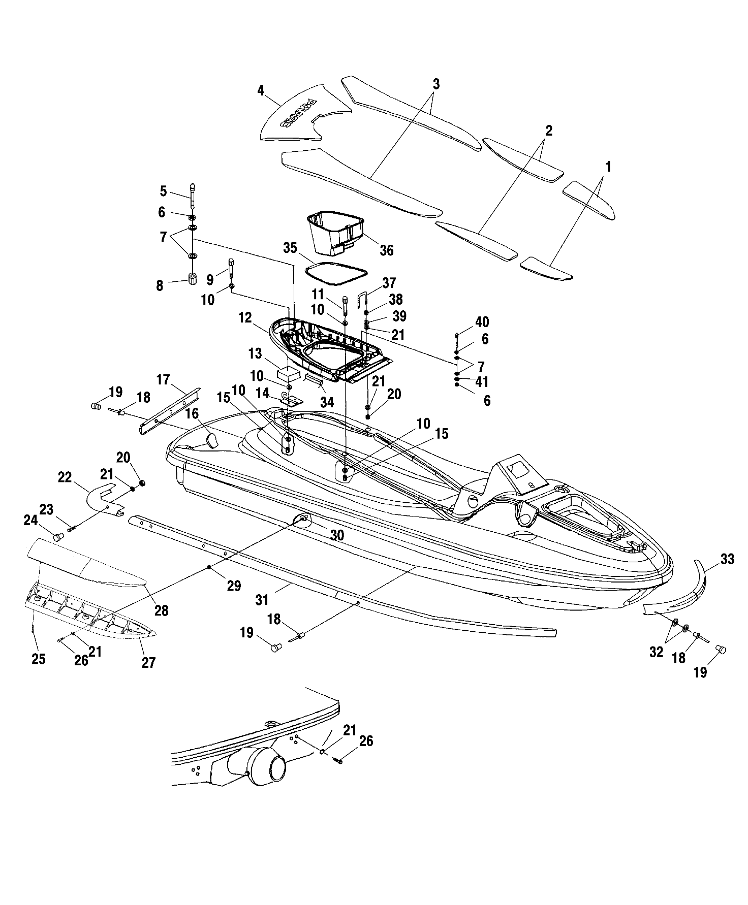 HULL and BODY - W025099D/W025099I (4971417141A05)