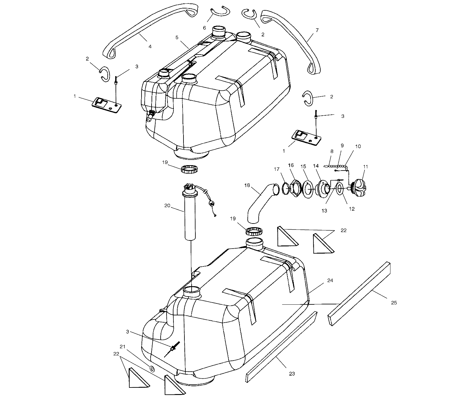 FUEL TANK - W025099D/W025099I (4971417141A10)