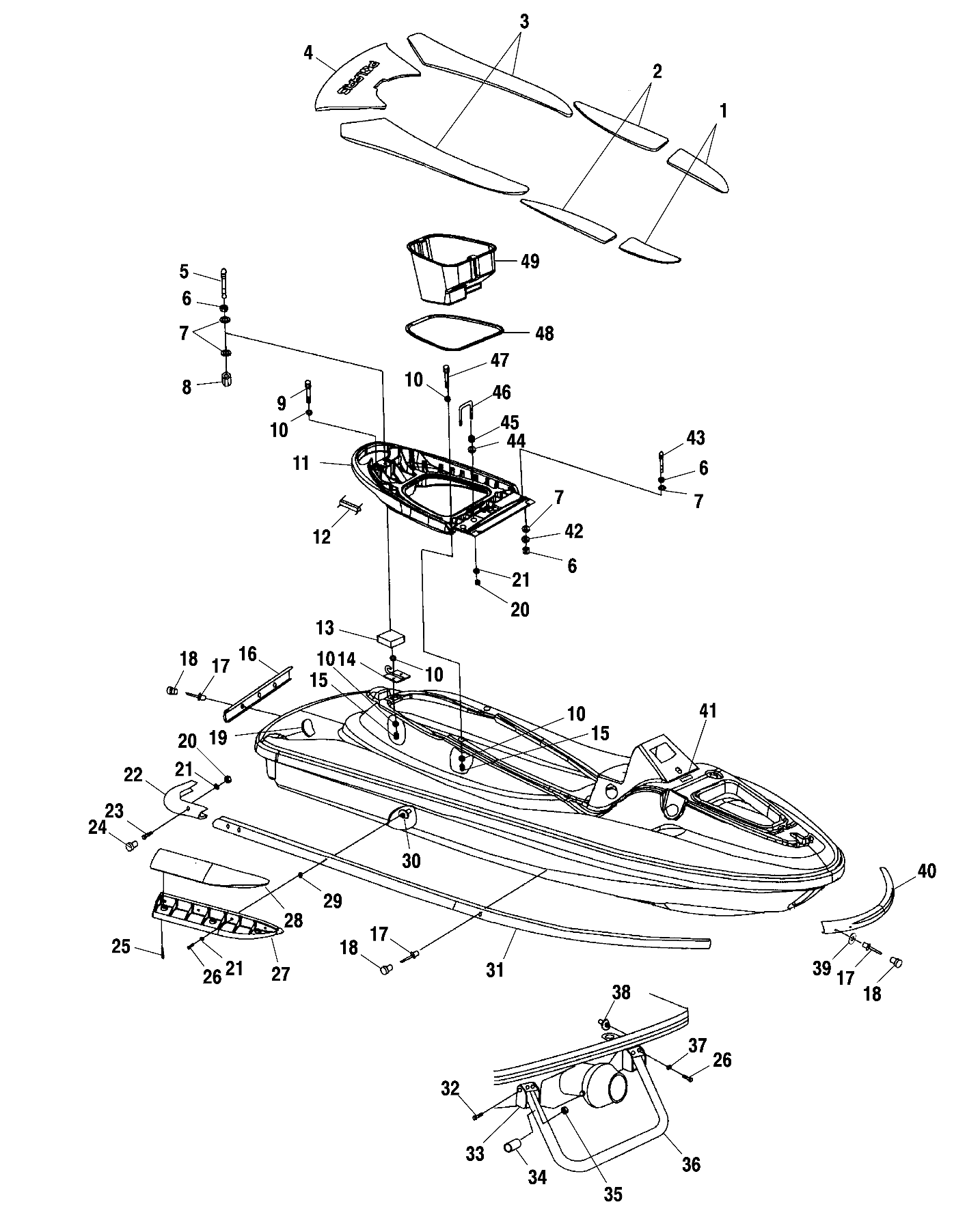 HULL and BODY - W025098D/W025098C/W025098I (4971447144A05)