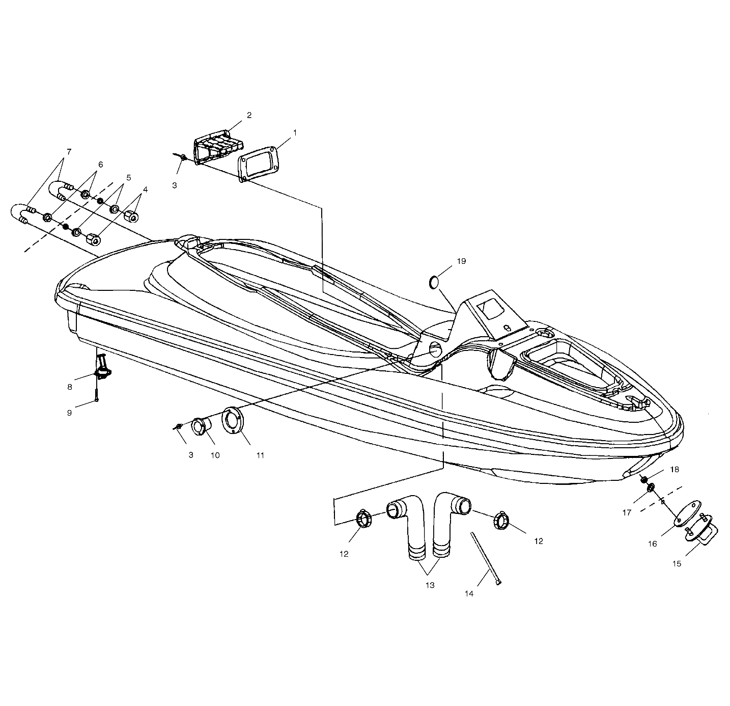 HULL and BODY - W025098D/W025098C/W025098I (4971447144A07)