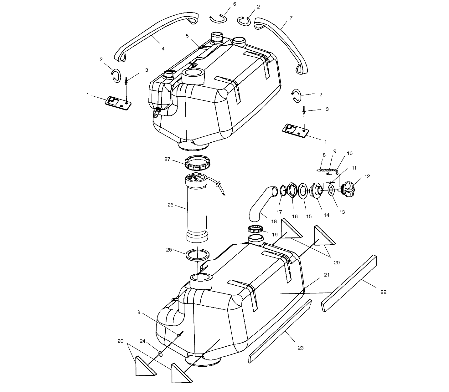 FUEL TANK - W025098D/W025098C/W025098I (4971447144A10)