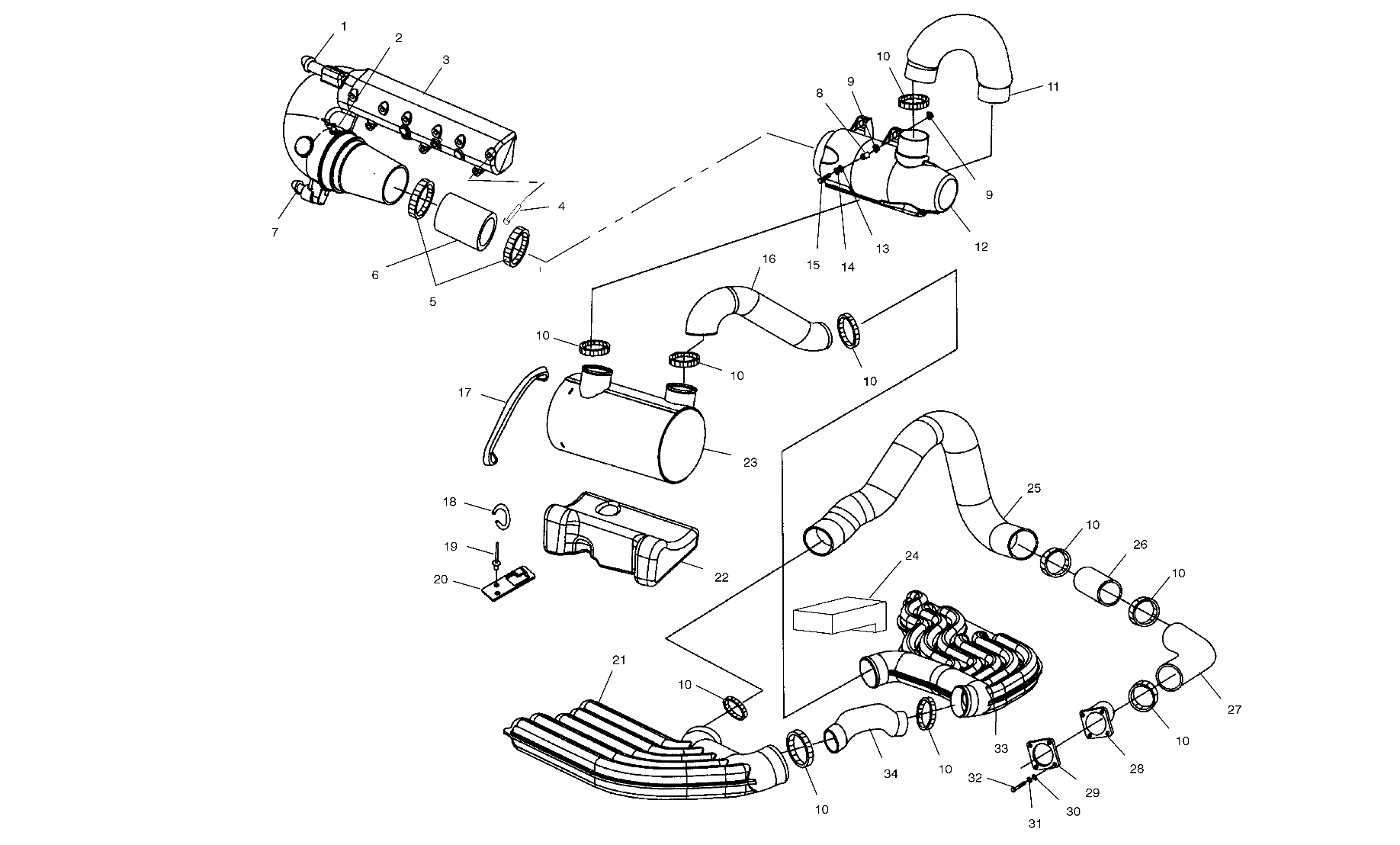 EXHAUST SYSTEM - W025098D/W025098C/W025098I (4971447144B05)