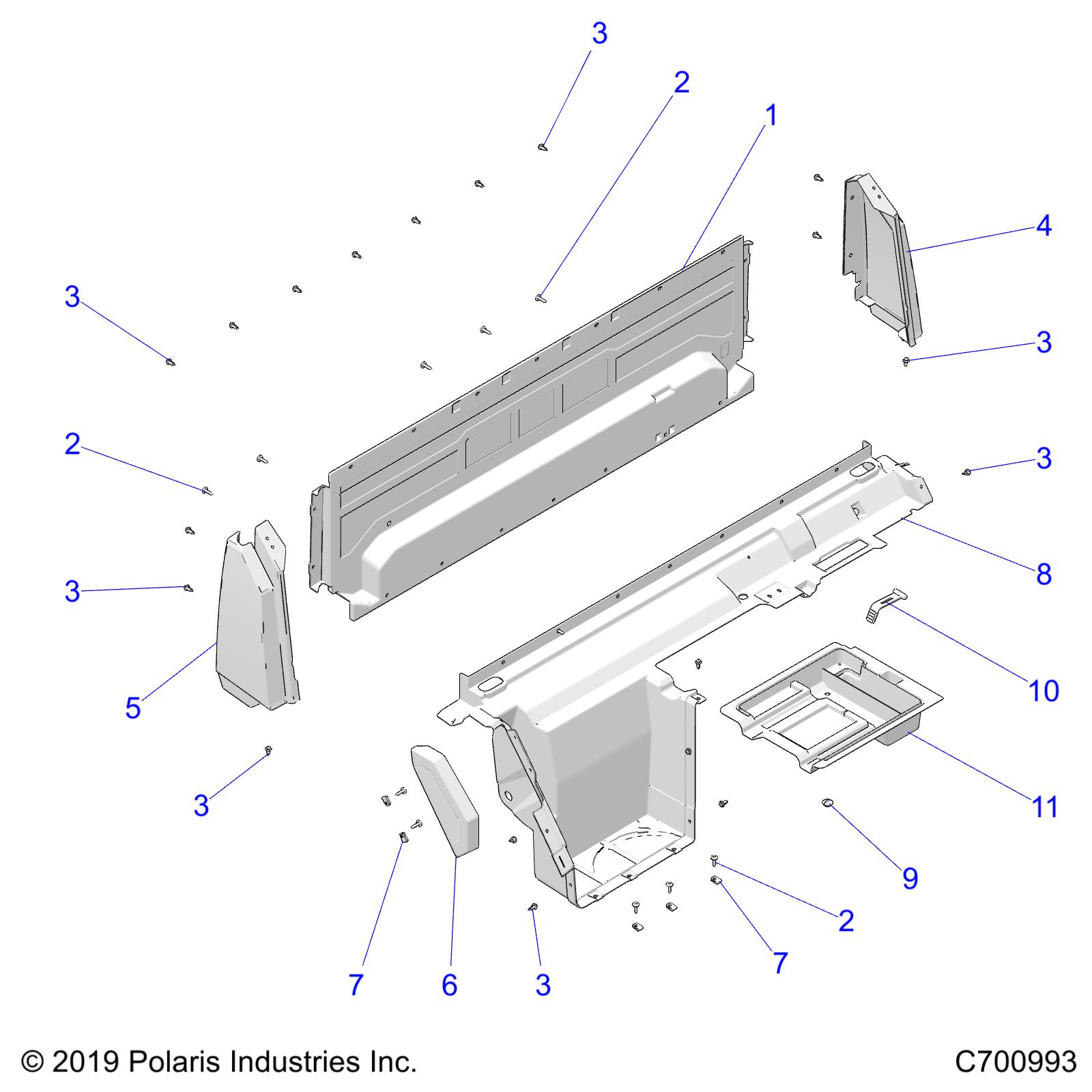 BODY, REAR CLOSEOFF, AND FENDERS - R20RRE99J1 (C700993)