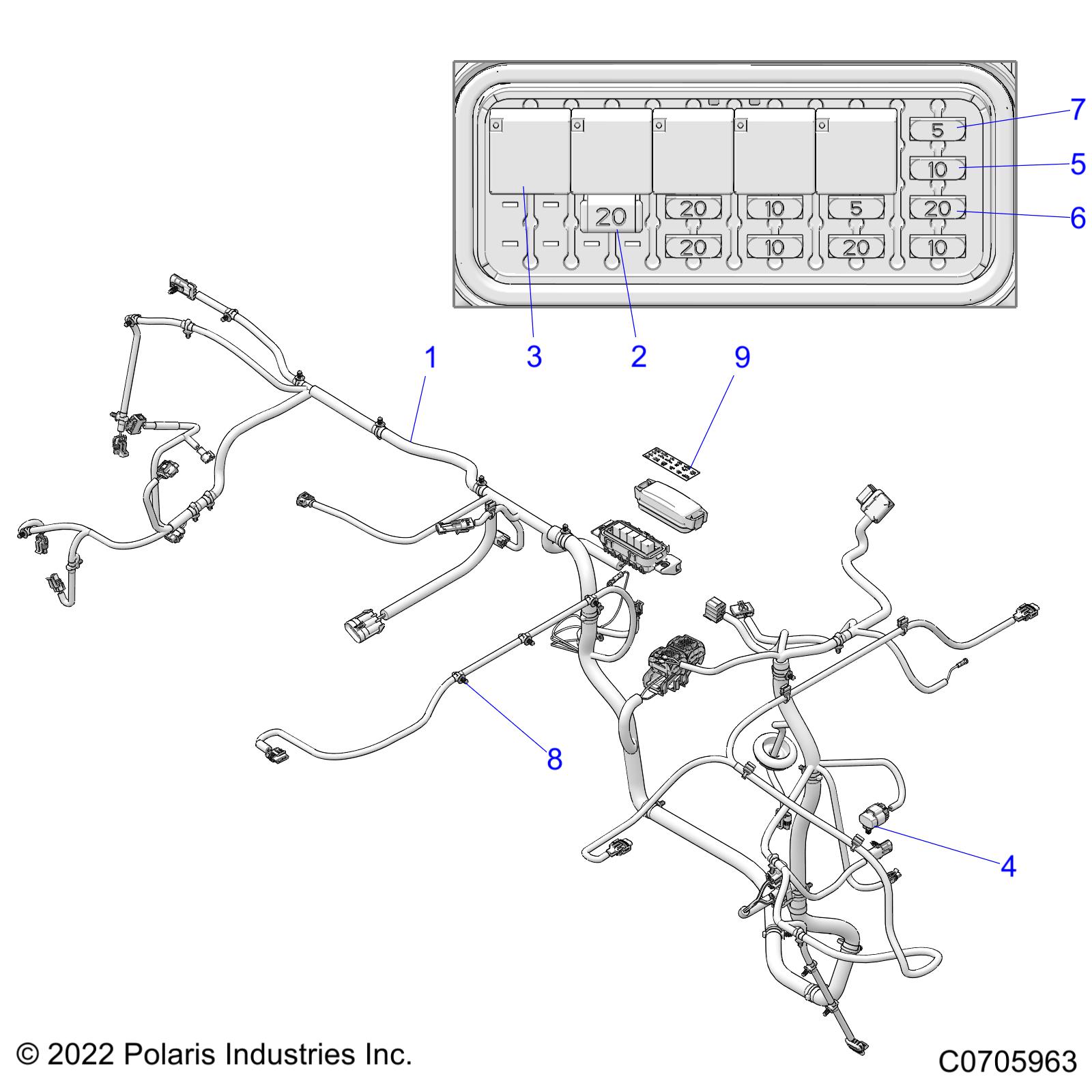 ELECTRICAL, WIRE HARNESSES, CHASSIS- R22MAA50A1/A7 (C0705963)