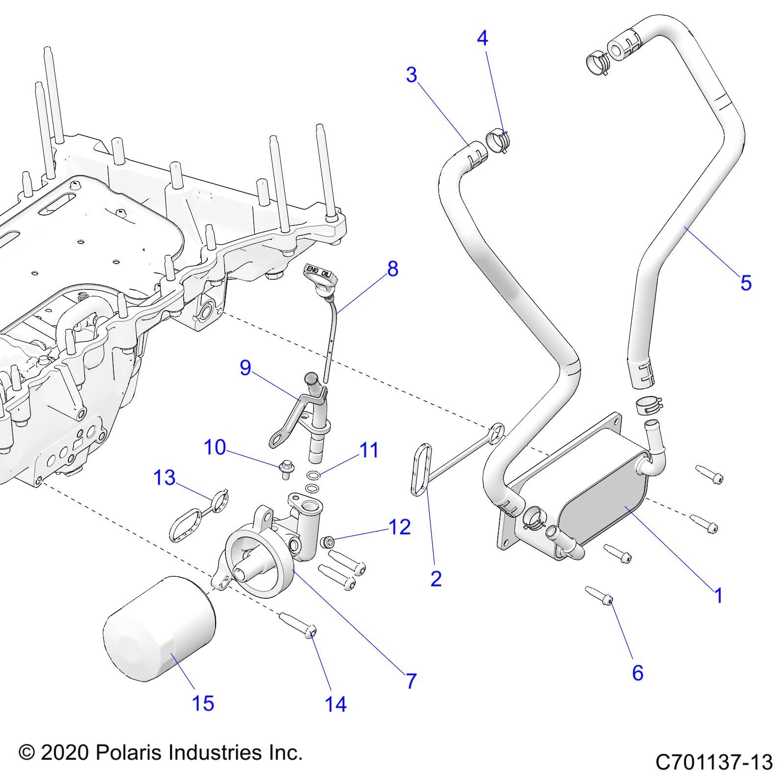 ENGINE, OIL FILTER, OIL COOLER AND RELATED - Z22RML2KAL/AP/BK/BL/BP/BT (C701137-13)