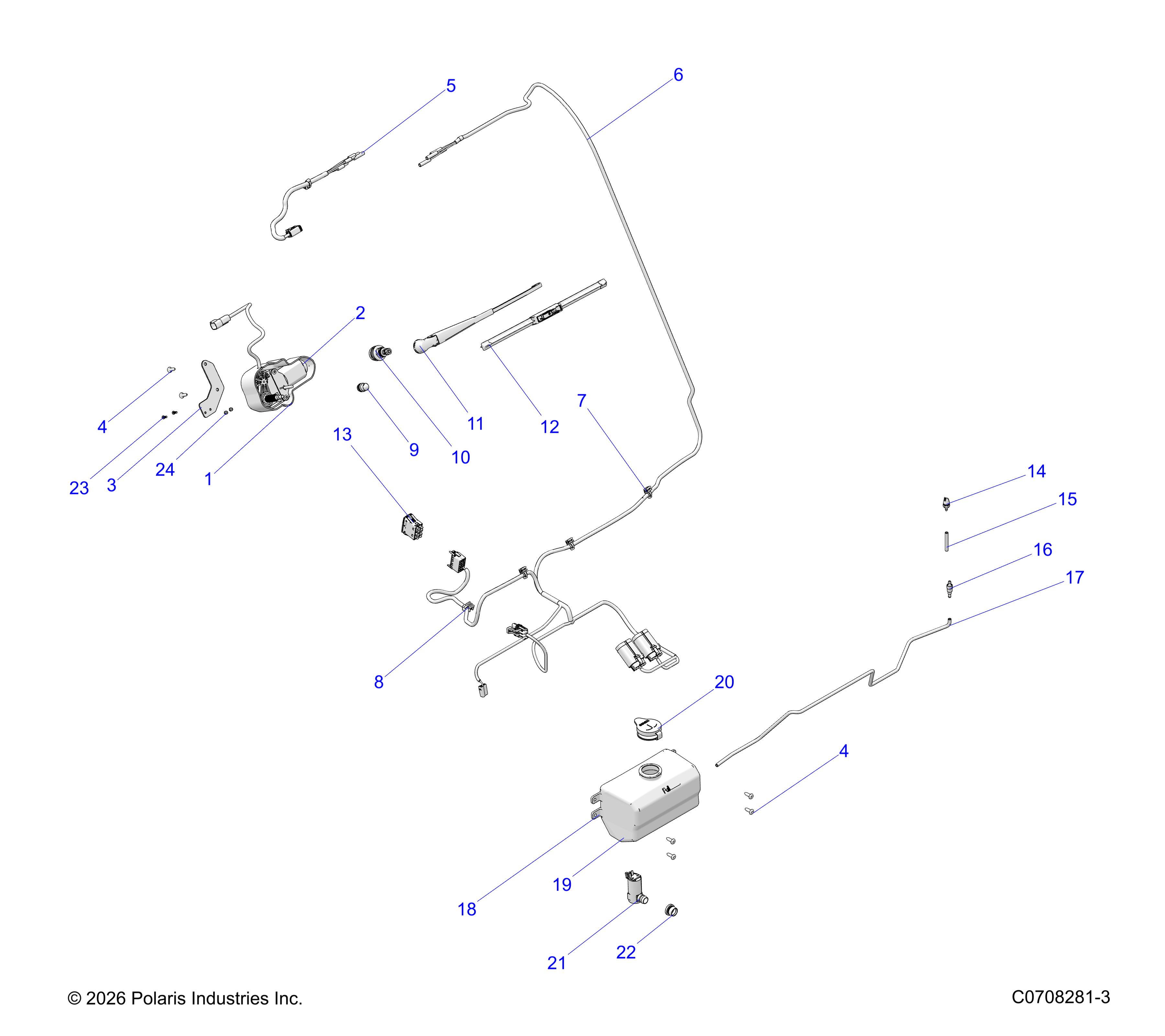 BODY, WATER BOTTLE PUMP ASSEMBLY & WIPER KIT