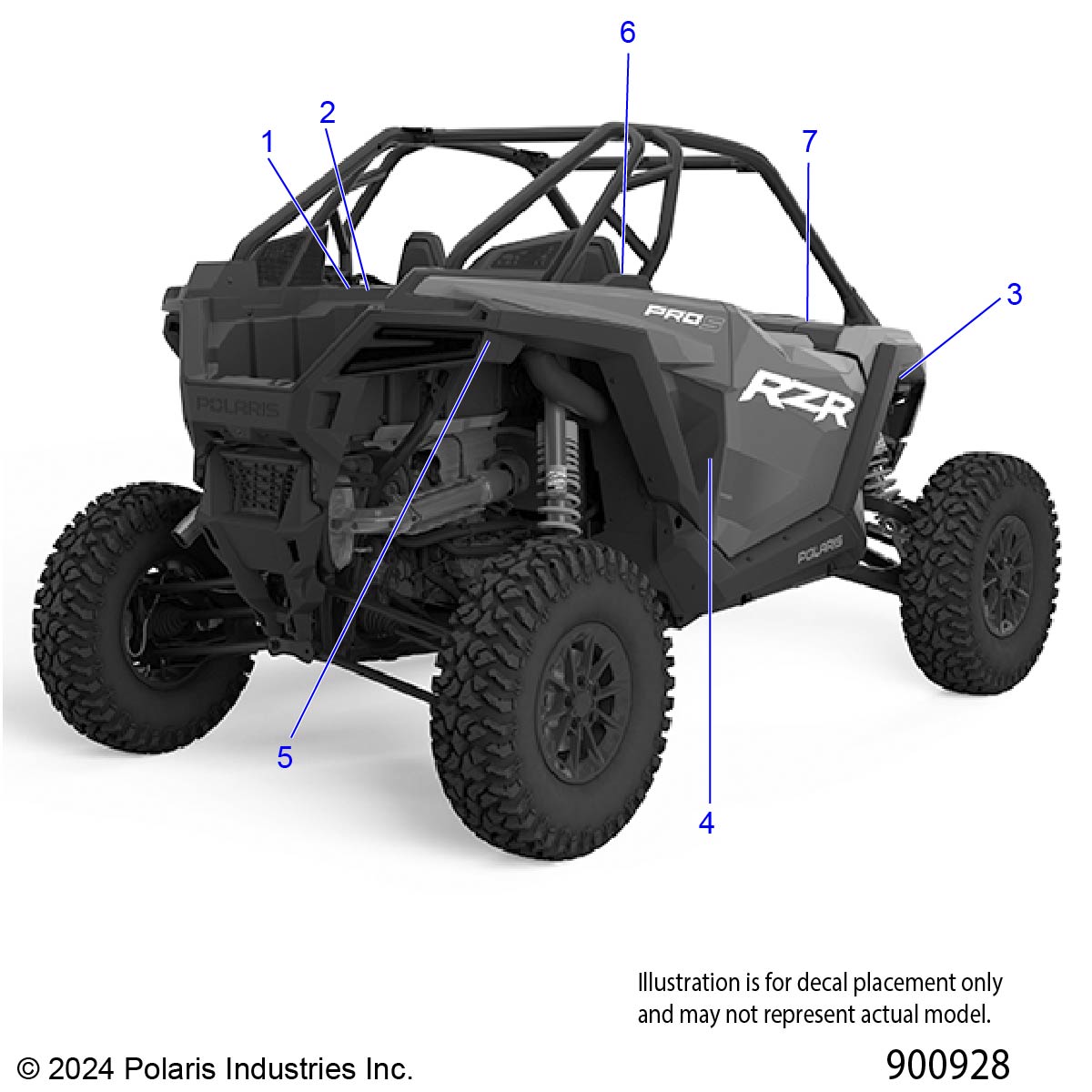 BODY, DECALS STANDARD - Z25SPE92A4/B4 (900928)