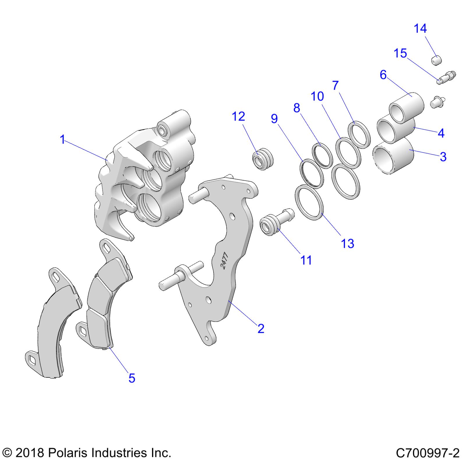 BRAKES, FRONT CALIPER - Z21N4E92AX/AG/BG/BX (C700997-2)