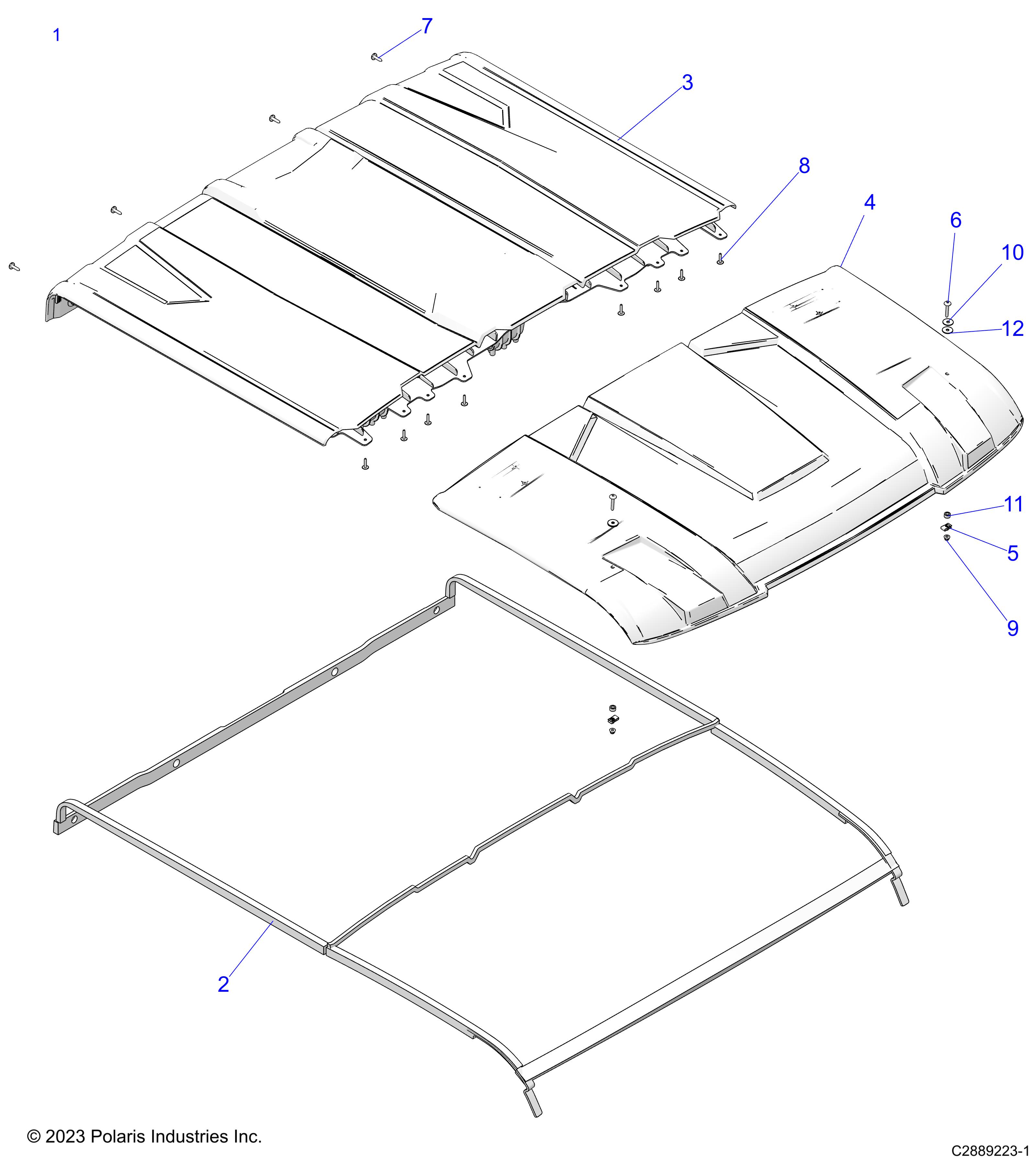 BODY, ROOF - D24P4V99A4/B4/Y99A4 (C2889223-1)