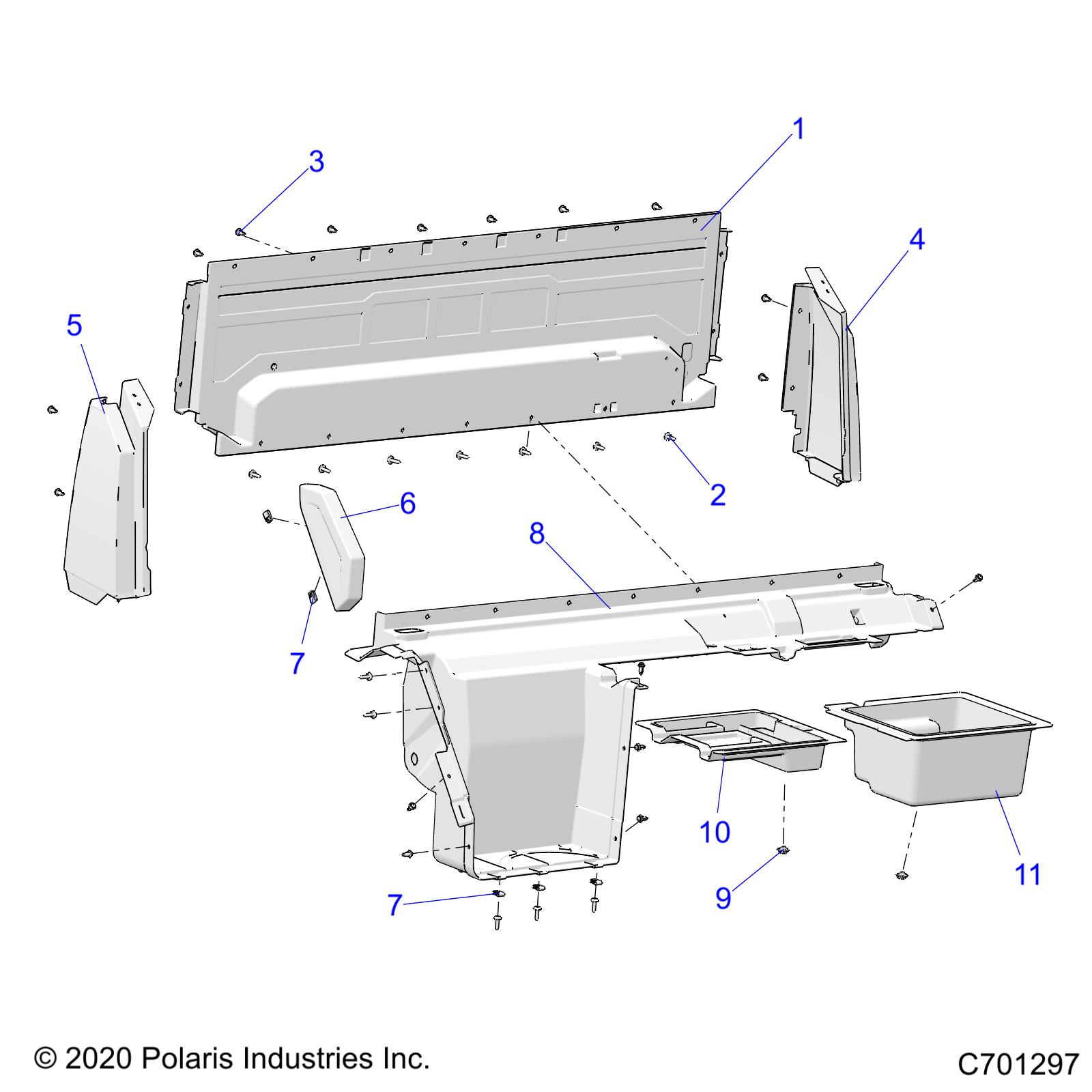 BODY, REAR CLOSEOFF, AND FENDERS - R21RRE99FP/F9 (C701297)