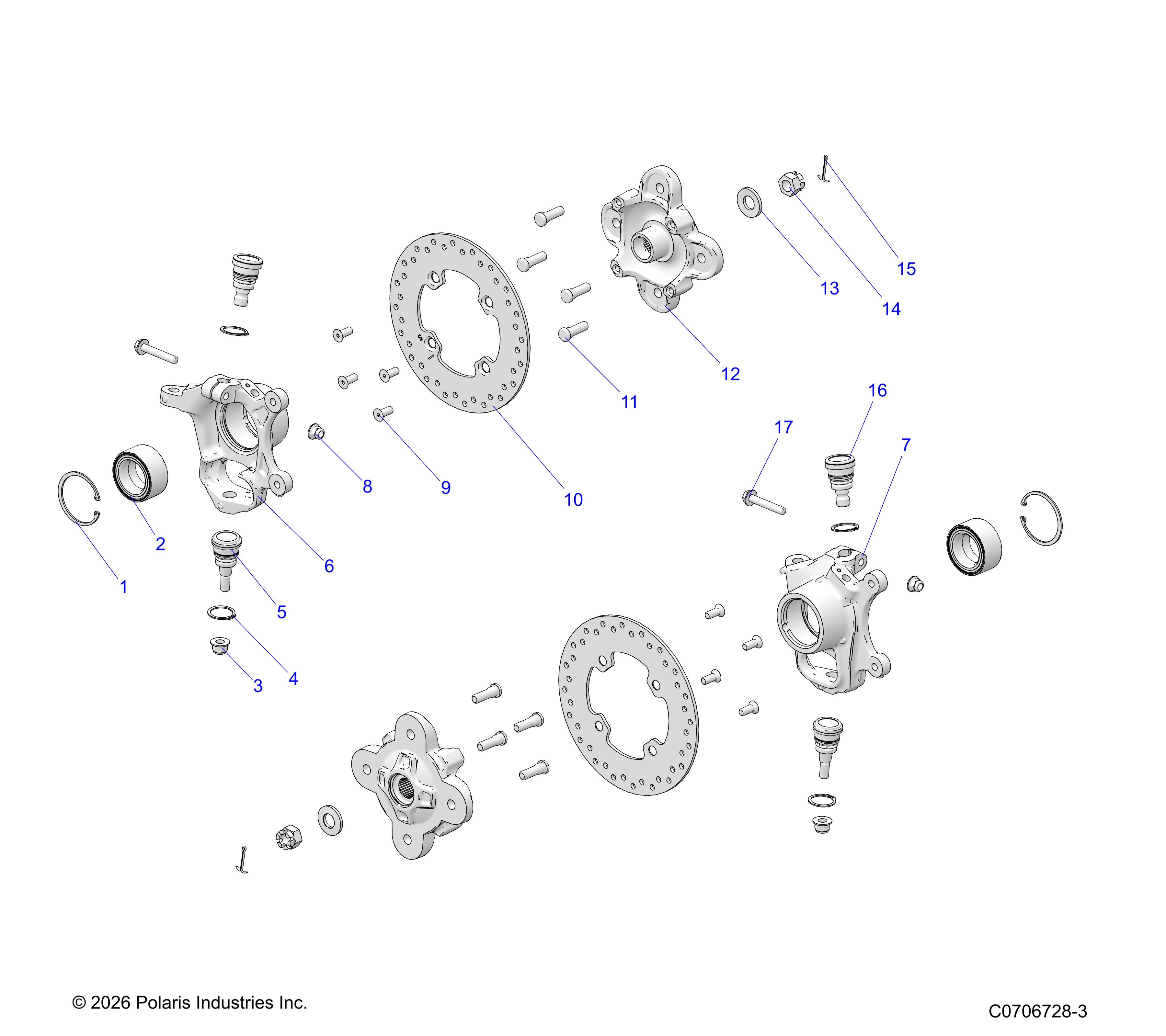 SUSPENSION, FRONT HUB