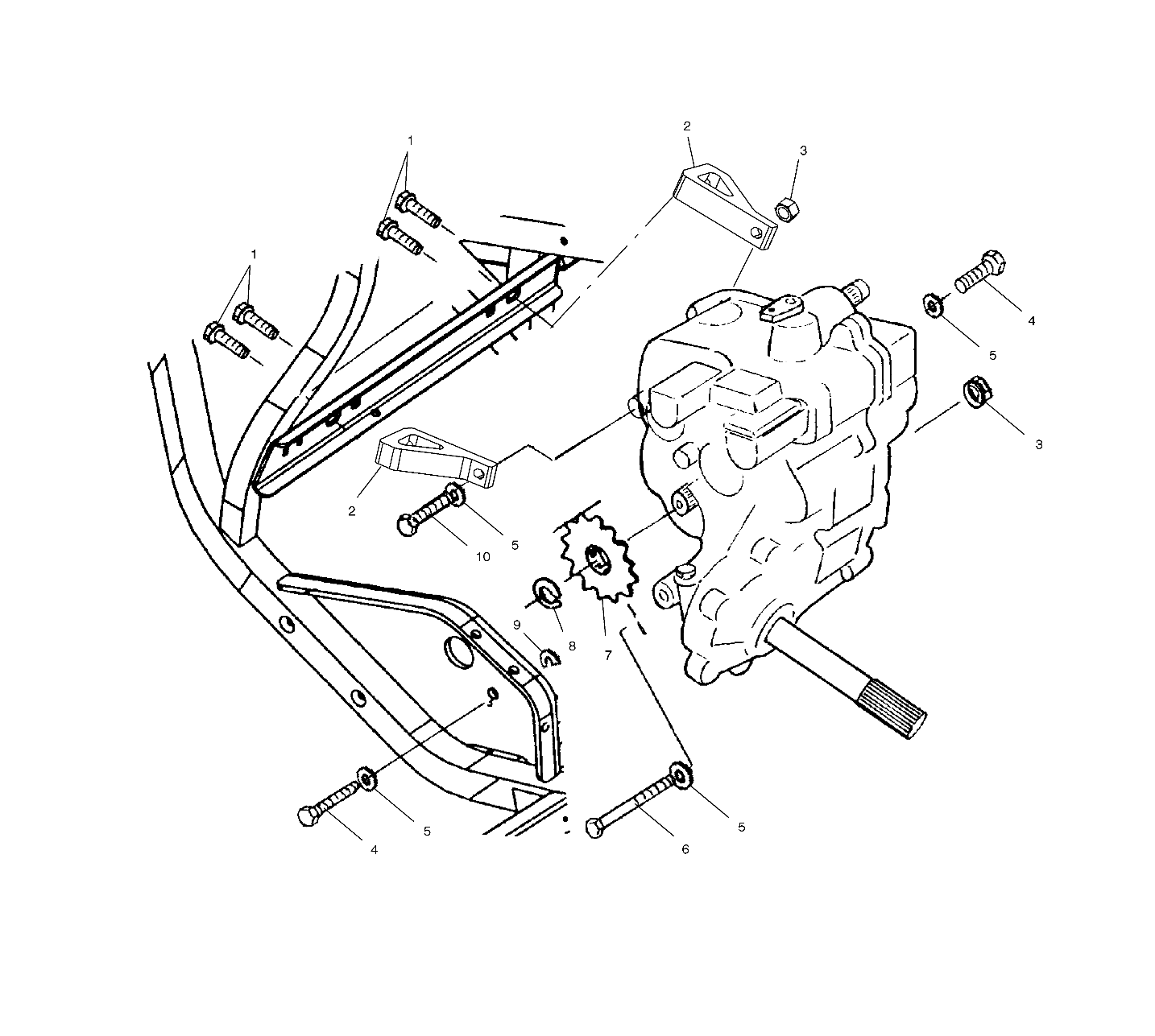 GEARCASE MOUNTING - A02BG38CA (4974677467D06)