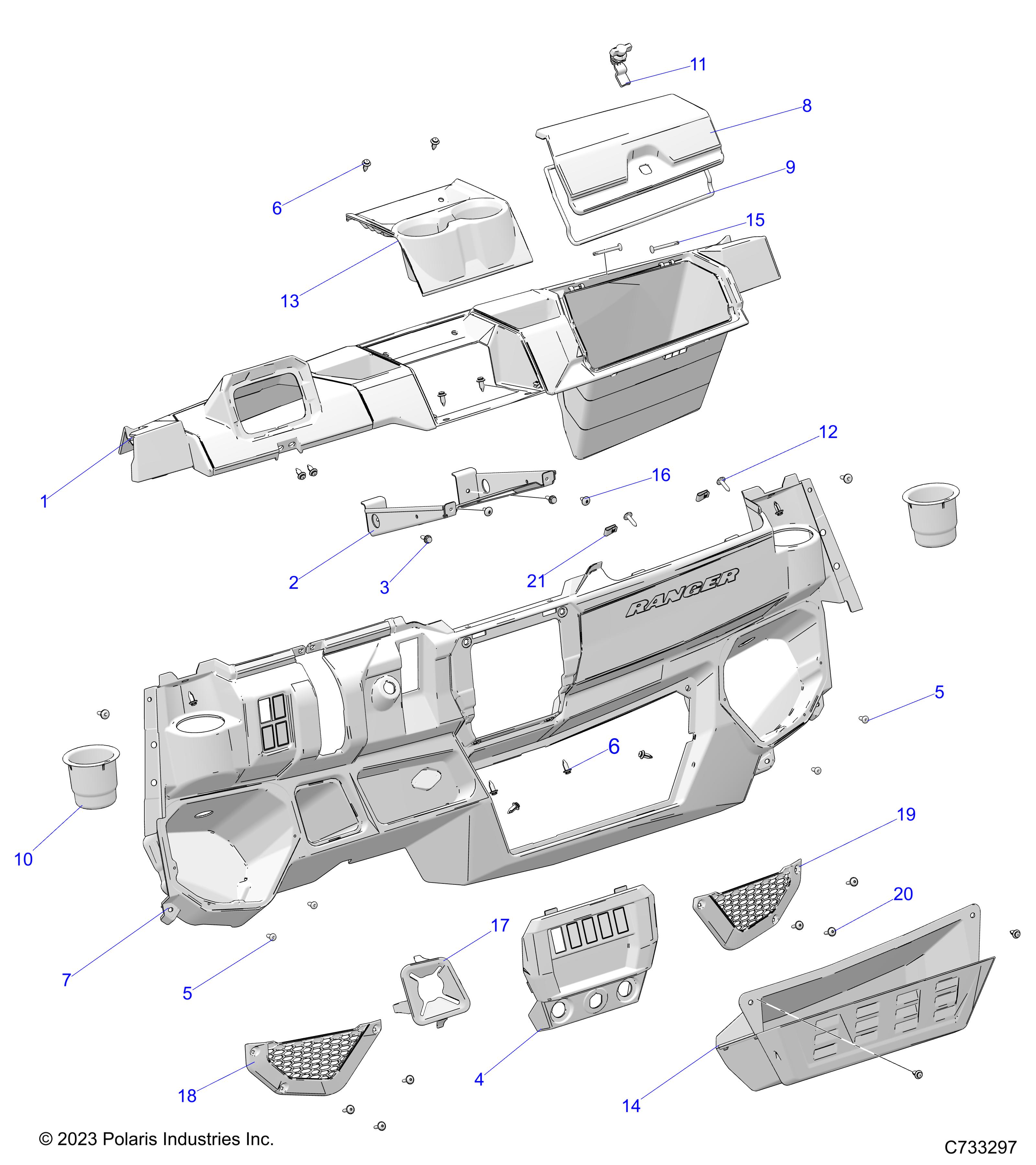 BODY, DASH - R25TAE99A1/B1 (C733297)