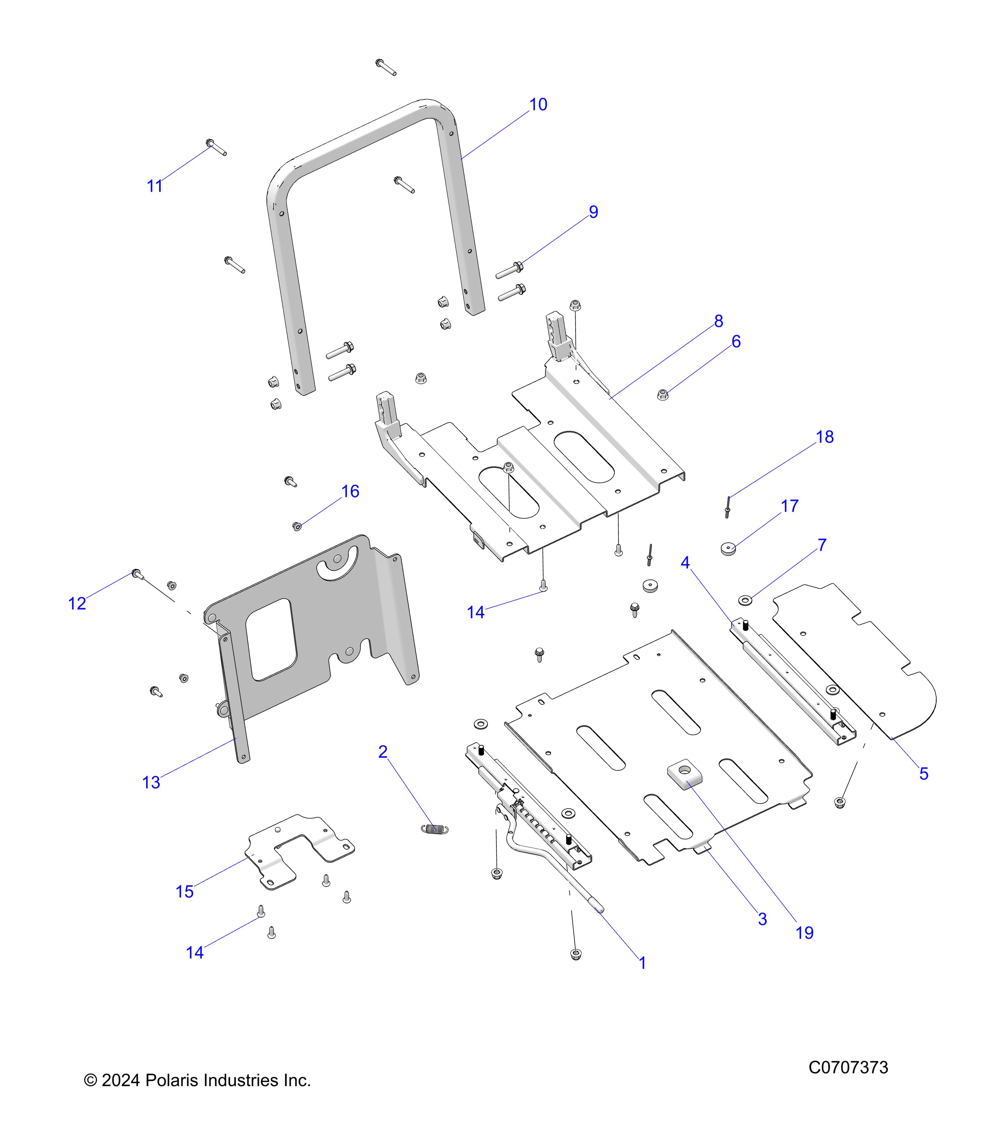 BODY, SEAT SLIDER DRIVERS SEAT - R24MAS57C1/C9/CK (C0707373)