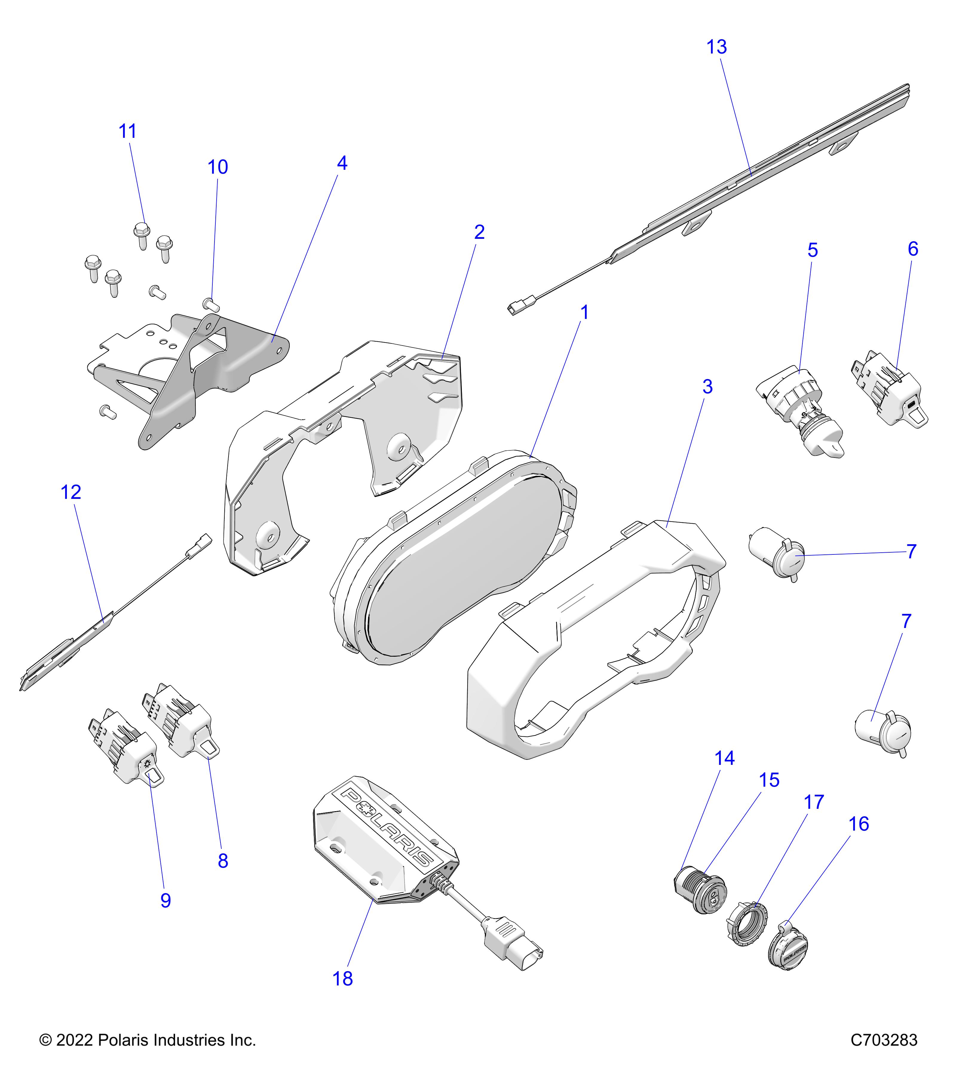 ELECTRICAL, DASH INSTRUMENTS AND CONTROLS -  Z23RGU2KAN/BN  (C703283)