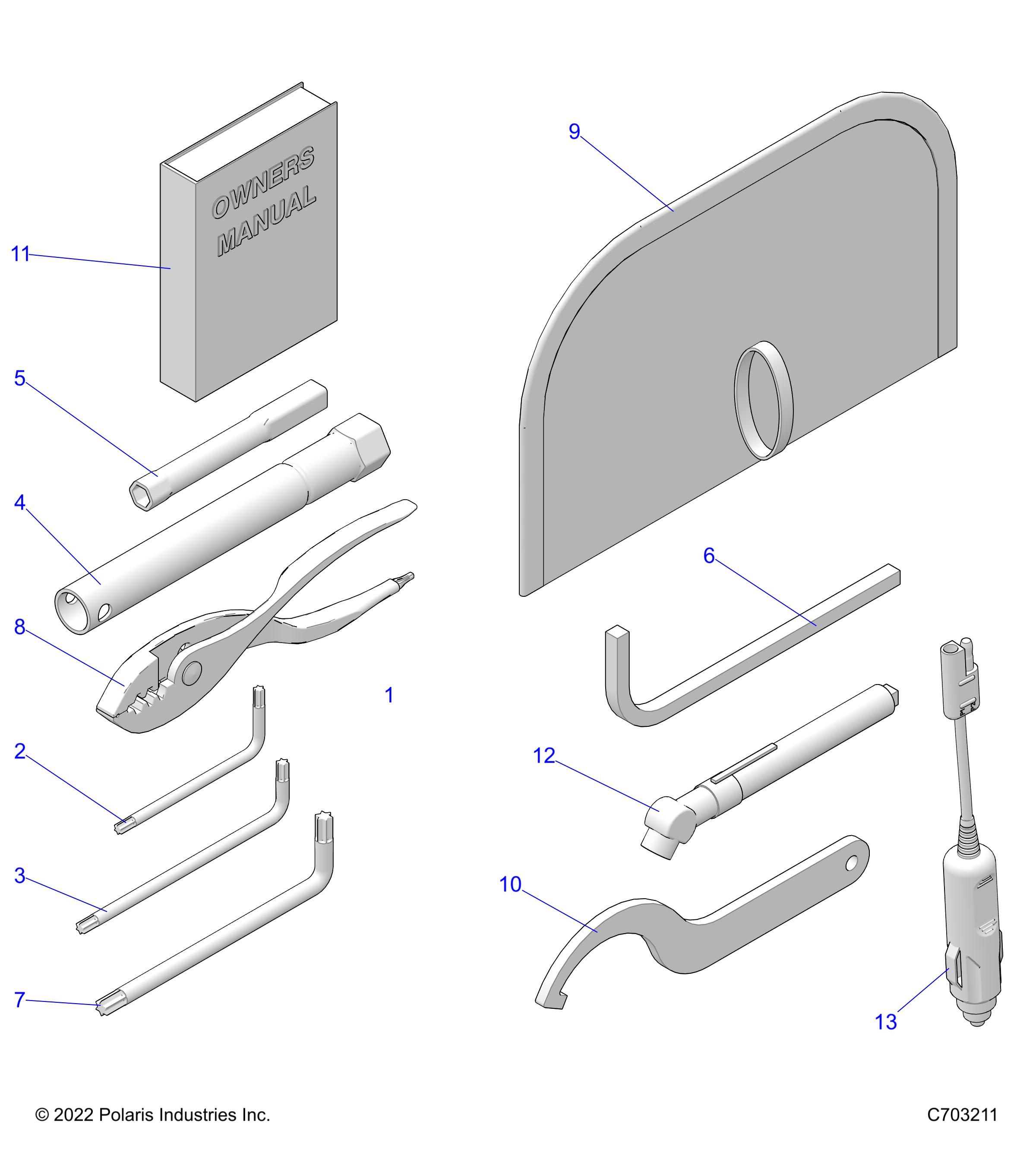 REFERENCE, OWNERS MANUAL AND TOOL KIT -  Z25A5E87A5 (C703211)