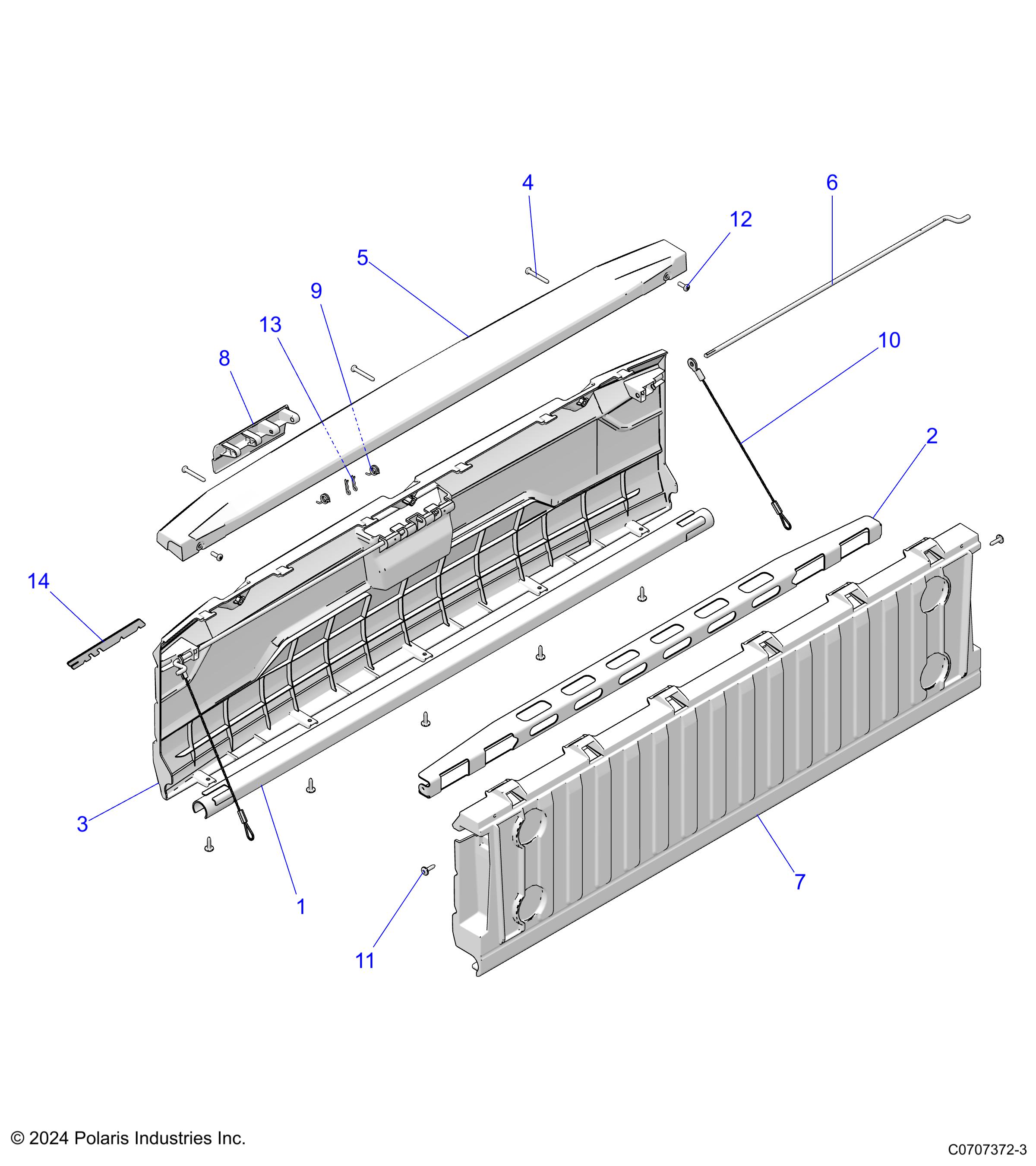 BODY, BOX, TAILGATE - D25E3CC2D4 (C0707372-3)